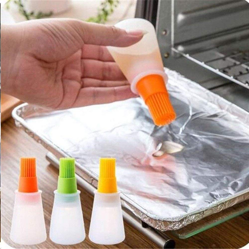 Premium Silicone Basting Brush & Bottle Set for Cooking, BBQ, Roasting, Frying, Baking - Heat-Resistant Kitchen Tool for Grilling, Basting Sauces, Oil Application - Perfect for Home Chefs & Outdoor Cooking Enthusiasts
