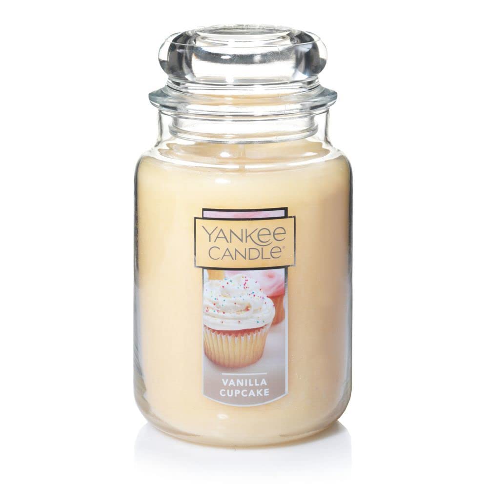 Yankee Candle Large Jar Candle - Vanilla Cupcake Fragrance, Spiced Dessert Scented Candle for Home, Relaxation & Romantic Ambiance | Perfect for Living Room, Bedroom & Gift Giving