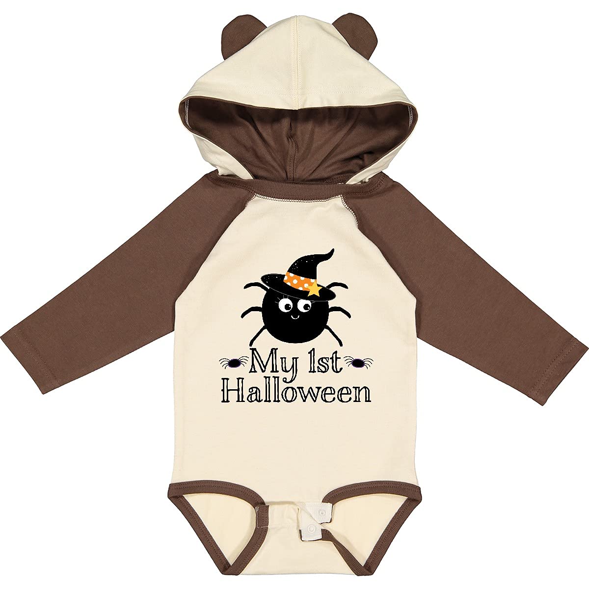 Inktastic My 1st Halloween Witch Spider Long Sleeve Baby Bodysuit - Cute Halloween Outfit for Infants, Toddler Costume for Trick or Treat, Photo Shoots & Pumpkin Patch Visits