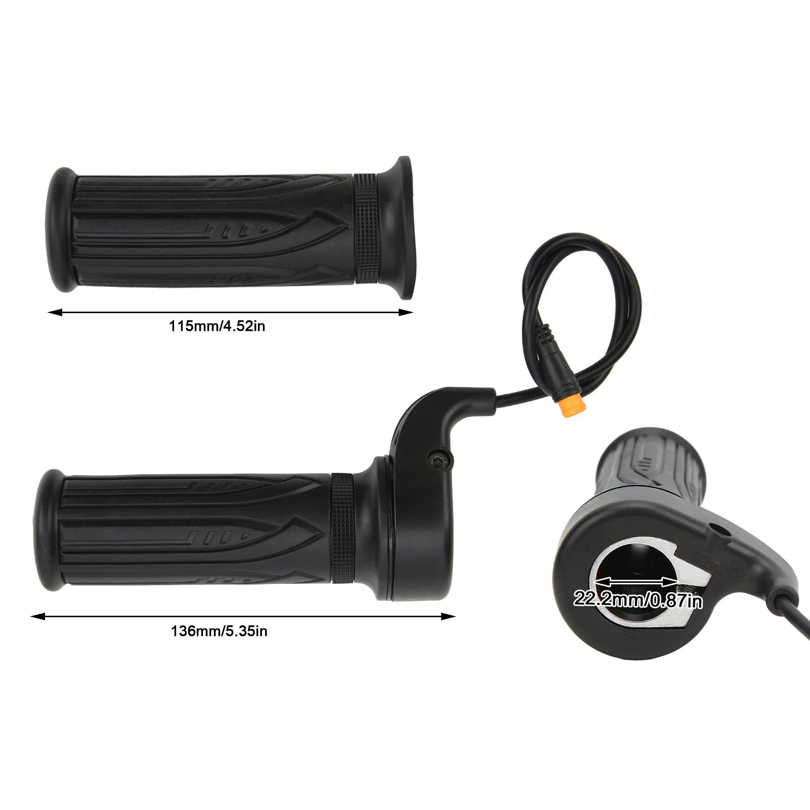 **ANKROYU 1 Pair 20X Electric Bike Throttle – Waterproof Scooter Speed Throttle Handle for 22.2mm Handlebar – Perfect for E-Bike & Scooter Upgrades (Ideal for Commuting, Off-Road & Urban Riding)**