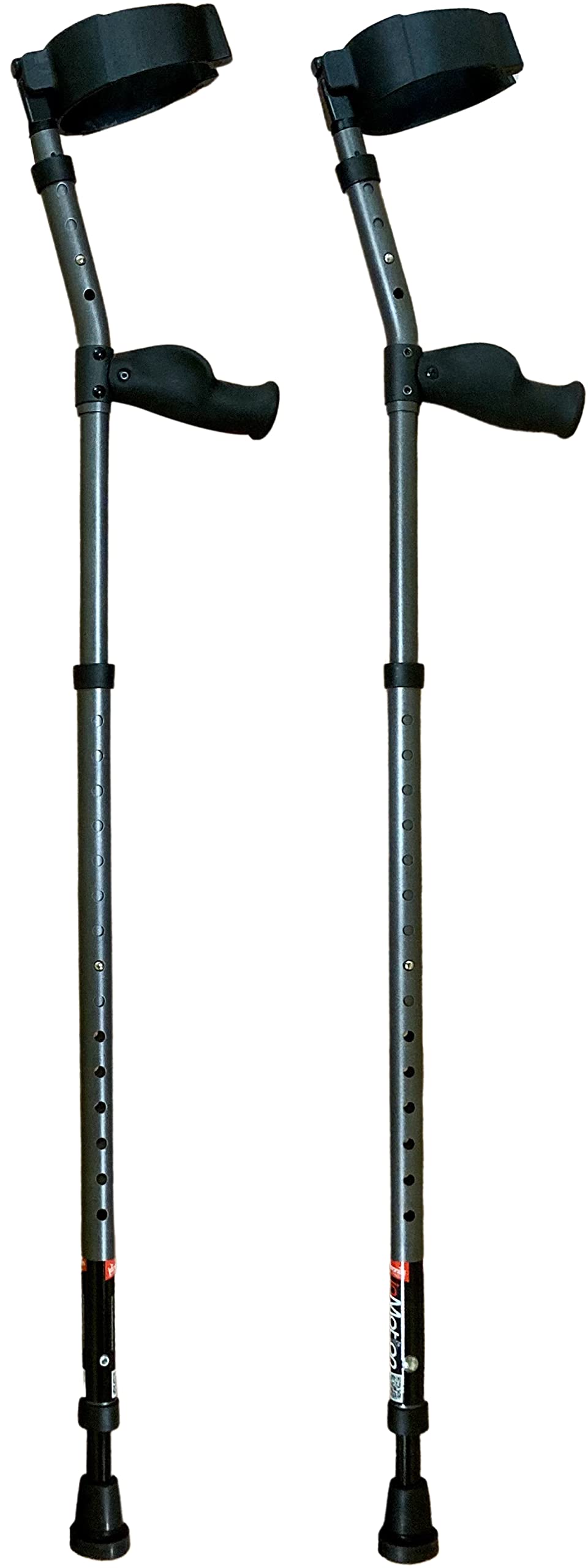 Premium Ergonomic Forearm Crutches with Spring Assist Technology - Adjustable Height for Users 4'10