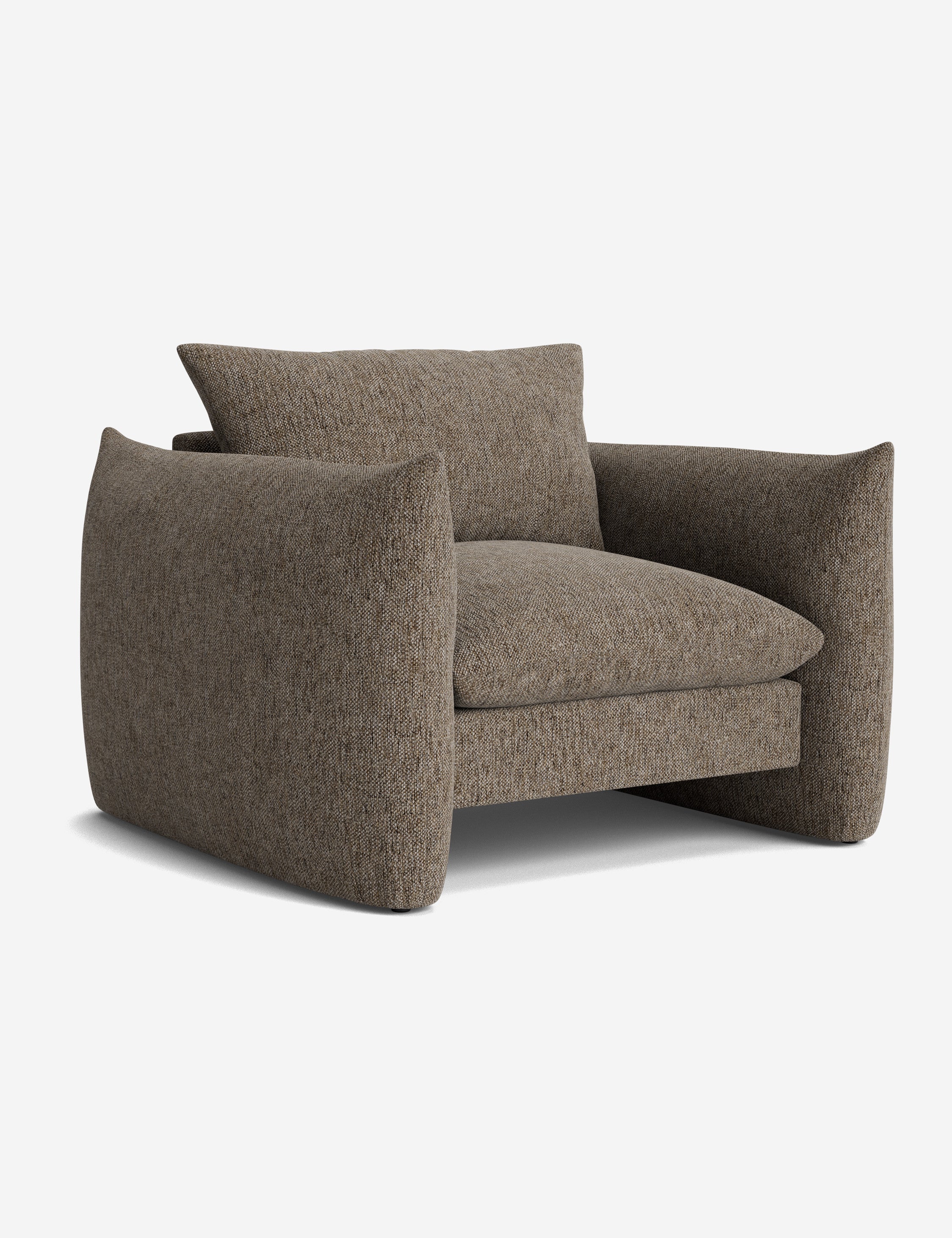 Modern Banks Accent Chair - Mid Century Style Lounge Chair with Wooden Legs for Living Room, Bedroom & Office - Comfortable Upholstered Armchair with Premium Fabric - Perfect for Reading, Relaxing & Home Decor