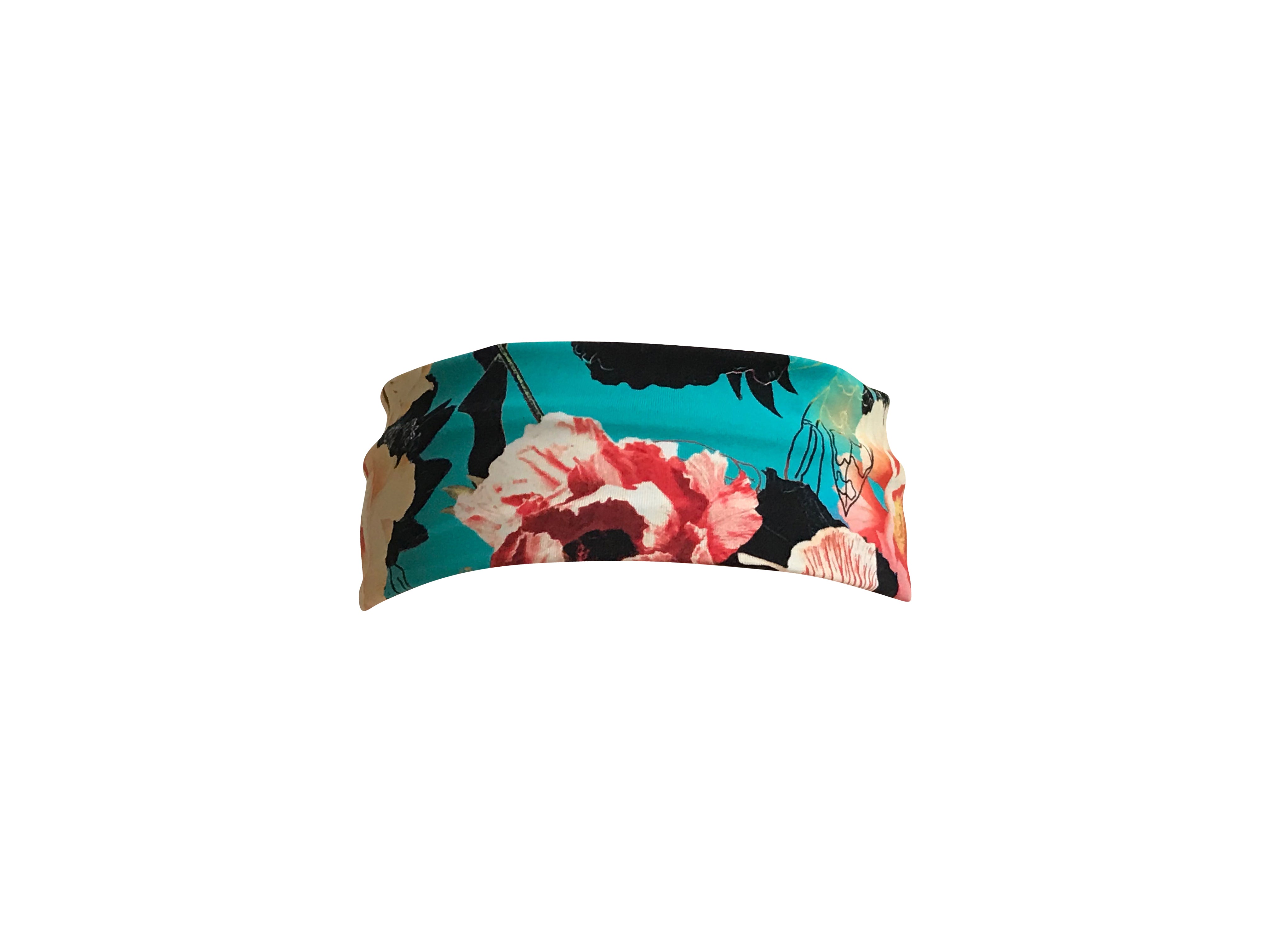 Floral Yoga Headband for Women - Non-Slip Sweat Absorbent Workout Headband - Perfect for Yoga, Running, Gym & Fitness Activities