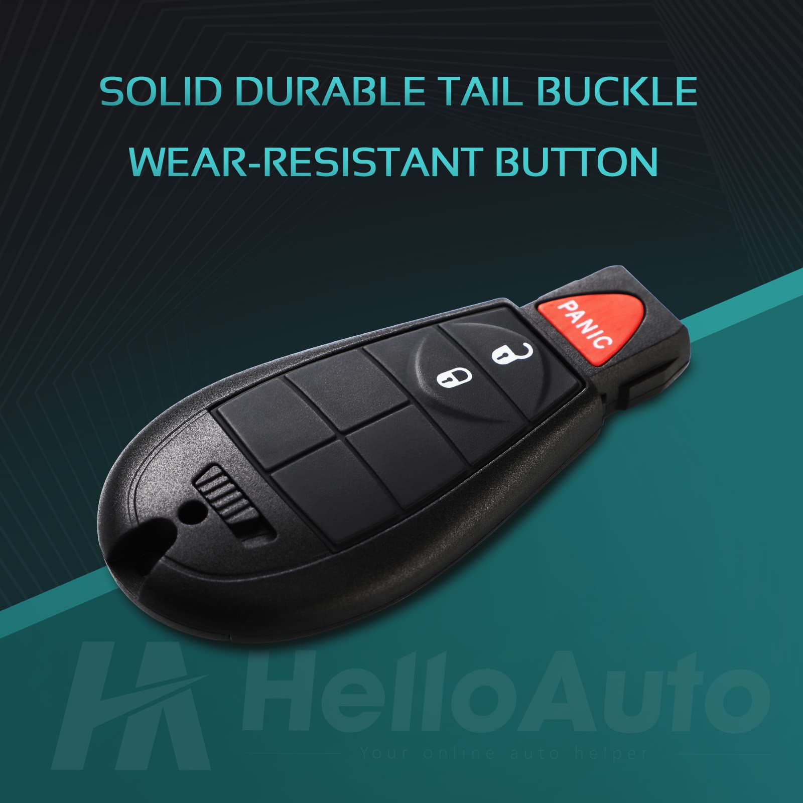 Replacement Key Fob for Dodge Grand Caravan 2008-2012, Challenger, Charger, Durango & Ram - 3 Button Remote Keyless Entry (M3N5WY783X 433MHz) - Perfect for Lost or Damaged Car Keys, Easy Programming & Everyday Use