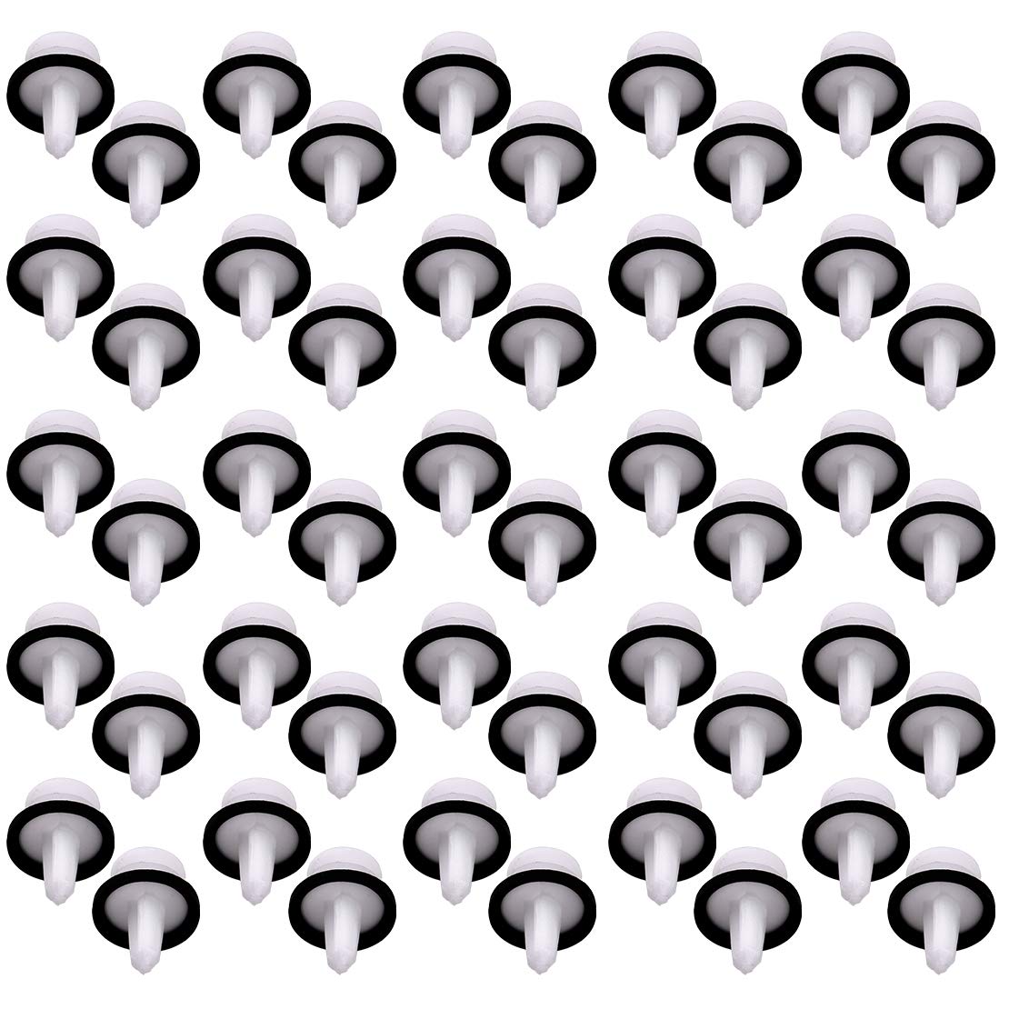 50Pcs Ford W713297-S300 Compatible Door Trim Panel Clips with Sealer - Replacement Fasteners for Ford Vehicles | Perfect for DIY Auto Repair & Interior Maintenance