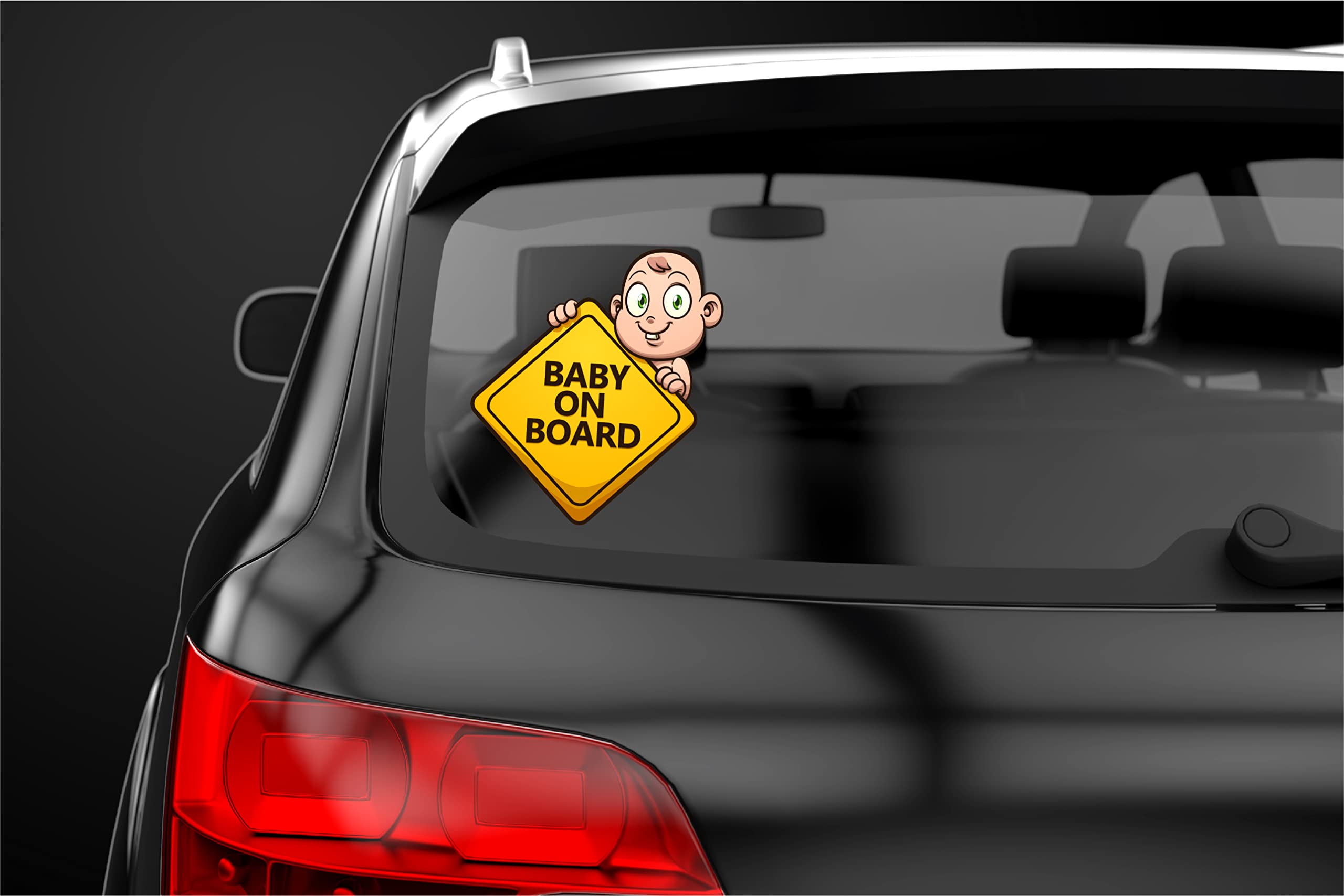 Baby on Board Car Sticker - Waterproof Vinyl Safety Decal for Child Protection | Cute Window Decals for Baby Boy & Girl | Perfect for Family Cars, School Pickups & Road Trips