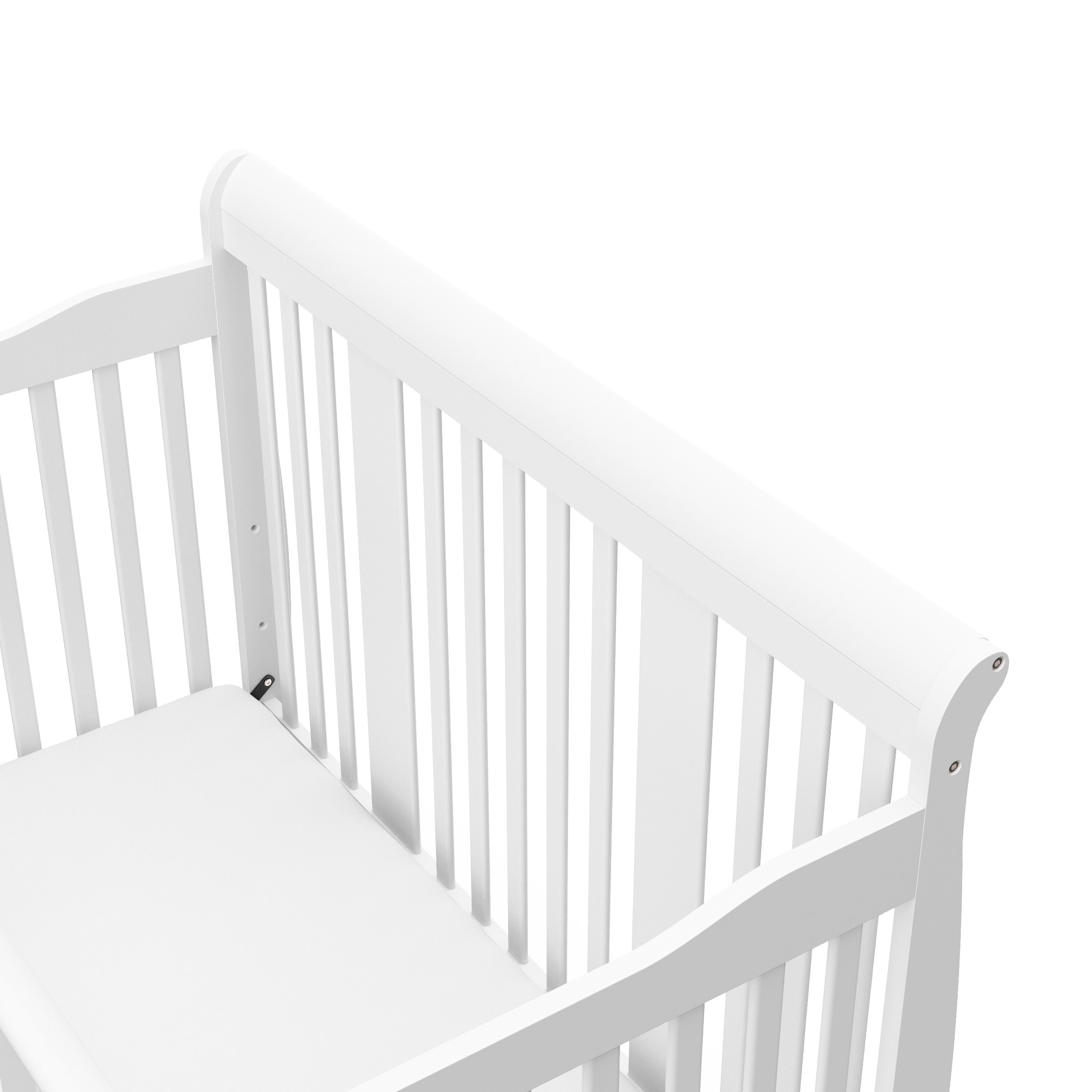 Storkcraft Tuscany 4-in-1 Convertible Crib in White | Toddler Bed, Daybed & Full Size Bed Conversion | 3-Level Adjustable Height | Nursery & Kids Room Furniture (Mattress Not Included) | Perfect for Newborns to Teens Growing Needs