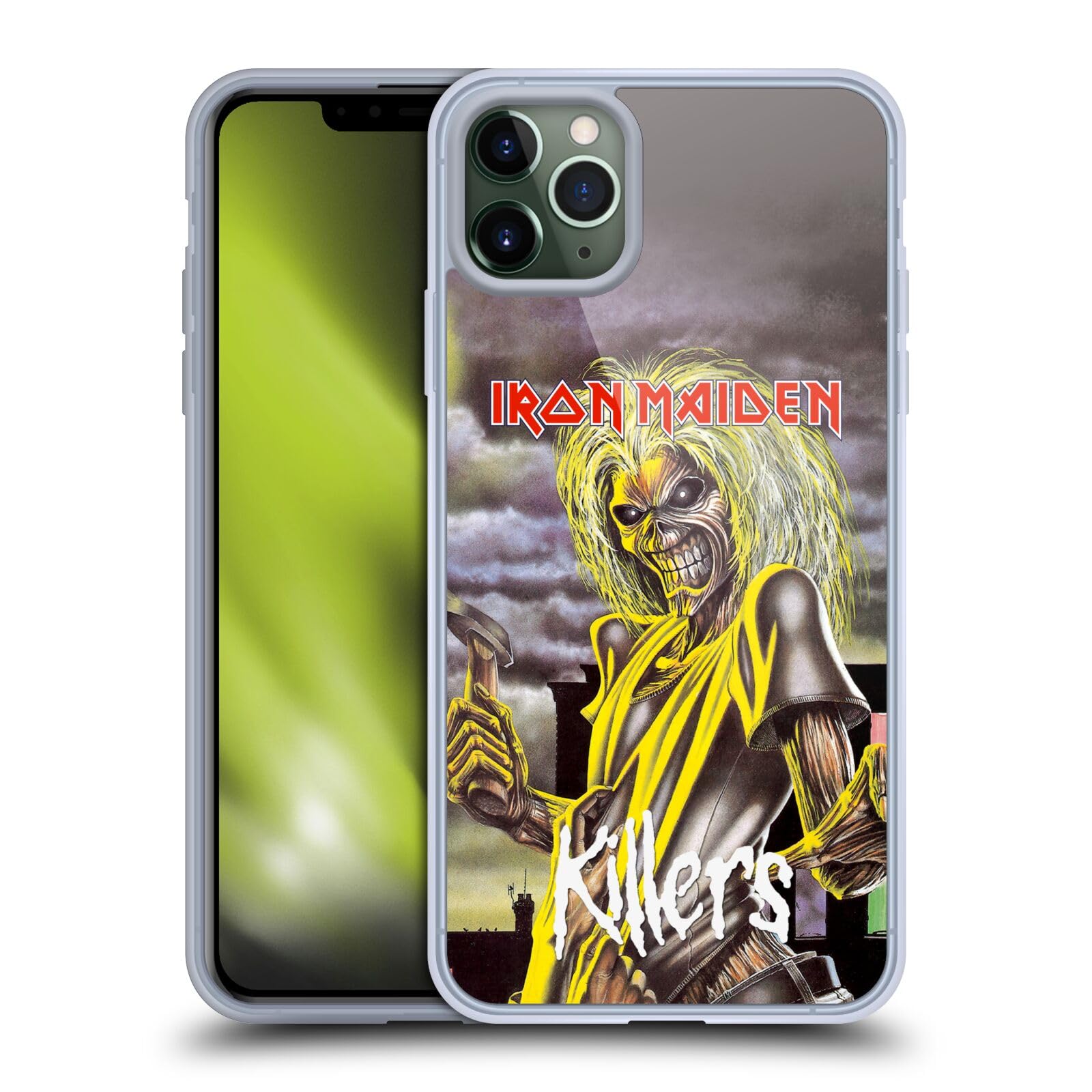 Officially Licensed Iron Maiden Killers Album Cover Soft Gel Case for Apple iPhone 11 Pro Max - Protective Phone Cover for Music Fans, Rock Concerts & Daily Use