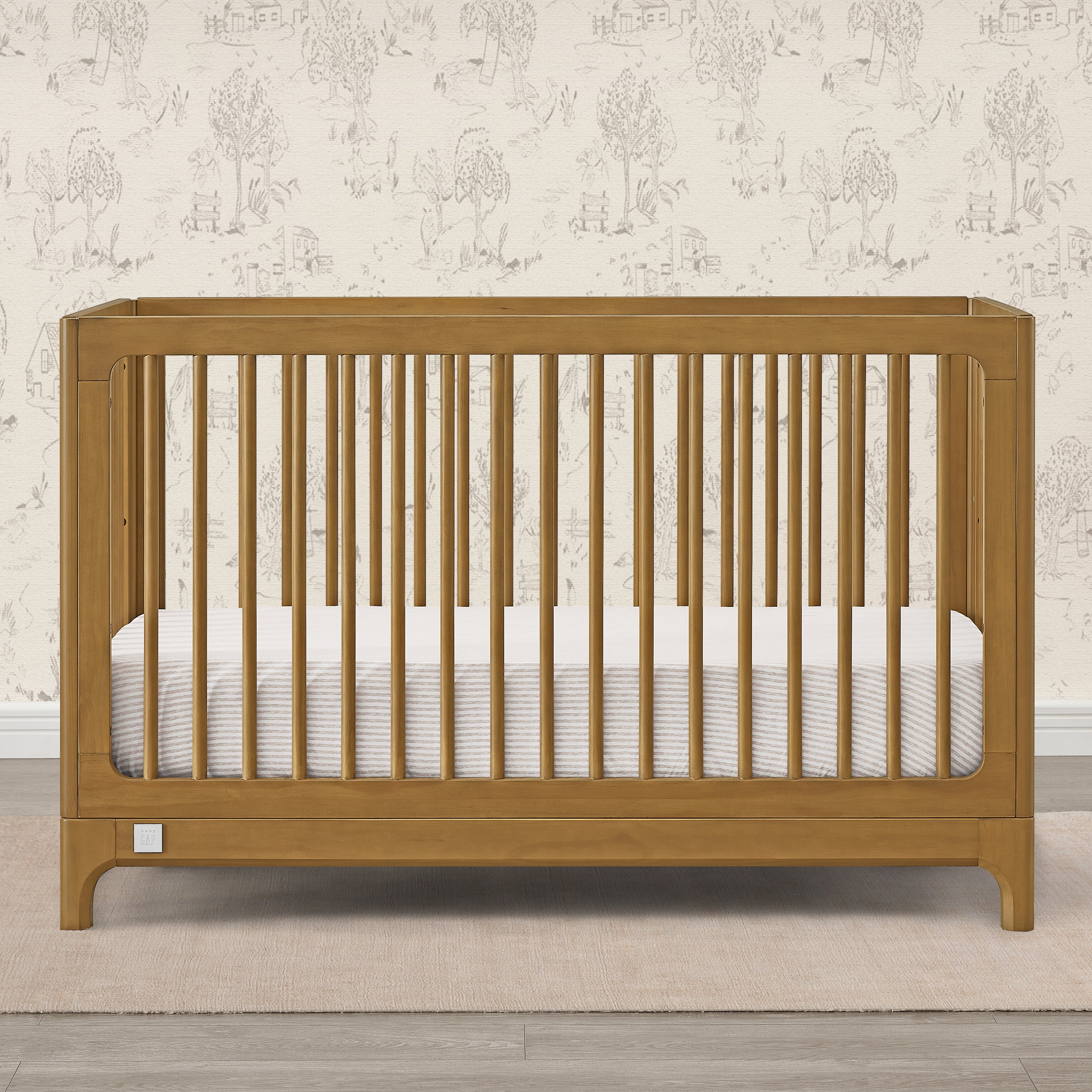 BabyGap Wren 4-in-1 Convertible Crib - Nursery Furniture for Newborn to Toddler | Safe & Stylish Baby Bed for Nursery, Bedroom & Daycare