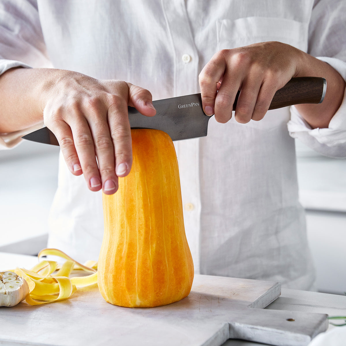 Premium Titanium Chef's Knife 8 Inch - Ergonomic Walnut Wood Handle - Professional Kitchen Knife for Slicing, Dicing & Chopping - Perfect for Home Chefs & Culinary Enthusiasts