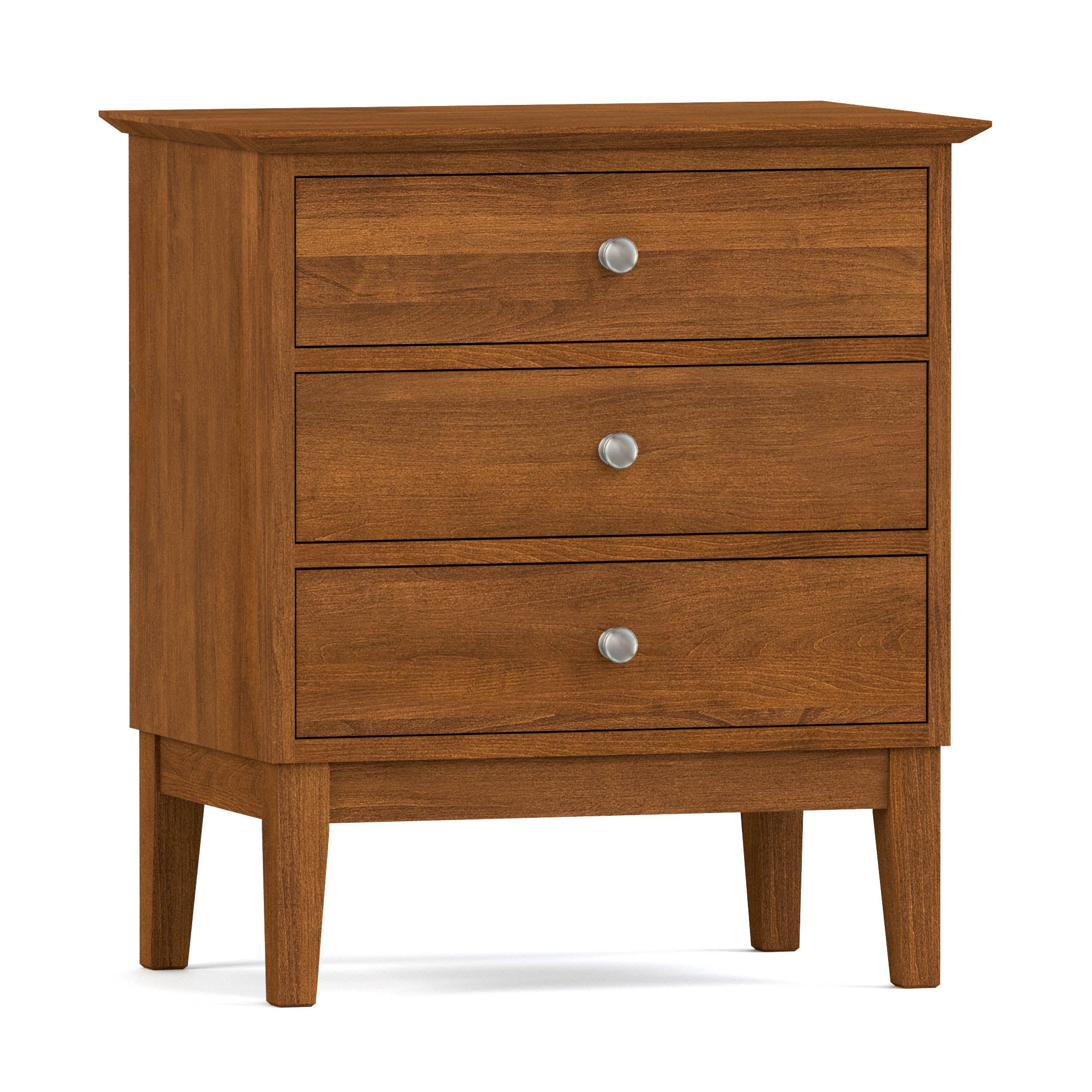 Gable Road 3-Drawer Nightstand - Modern Bedside Table with Storage for Bedroom, Living Room, or Office