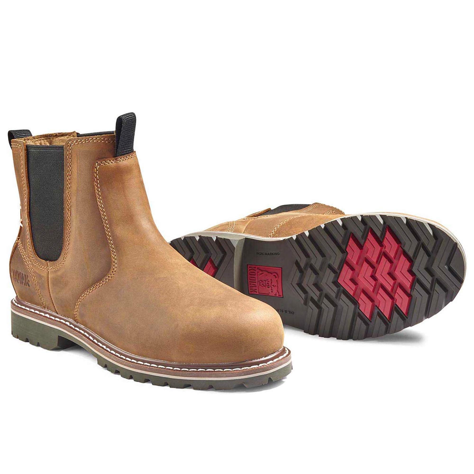 Kodiak Women's Bralorne Composite Toe Waterproof Chelsea Work Boots - Slip Resistant Safety Shoes for Construction, Warehouse & Outdoor Jobs
