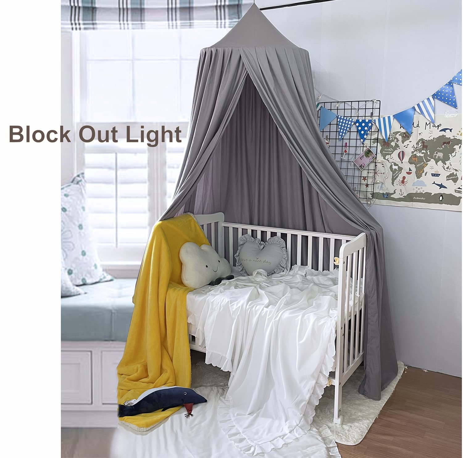 HggTjj Princess Bed Canopy for Girls - Dreamy Mosquito Net with Fairy Lights - Perfect for Kids' Bedroom Decor, Birthday Gifts & Sleepovers