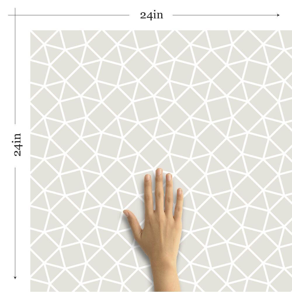 Tan Triangles Geometric Peel and Stick Removable Wallpaper 9183 - Self-Adhesive Wall Decal for Bedroom, Living Room & Office Decor