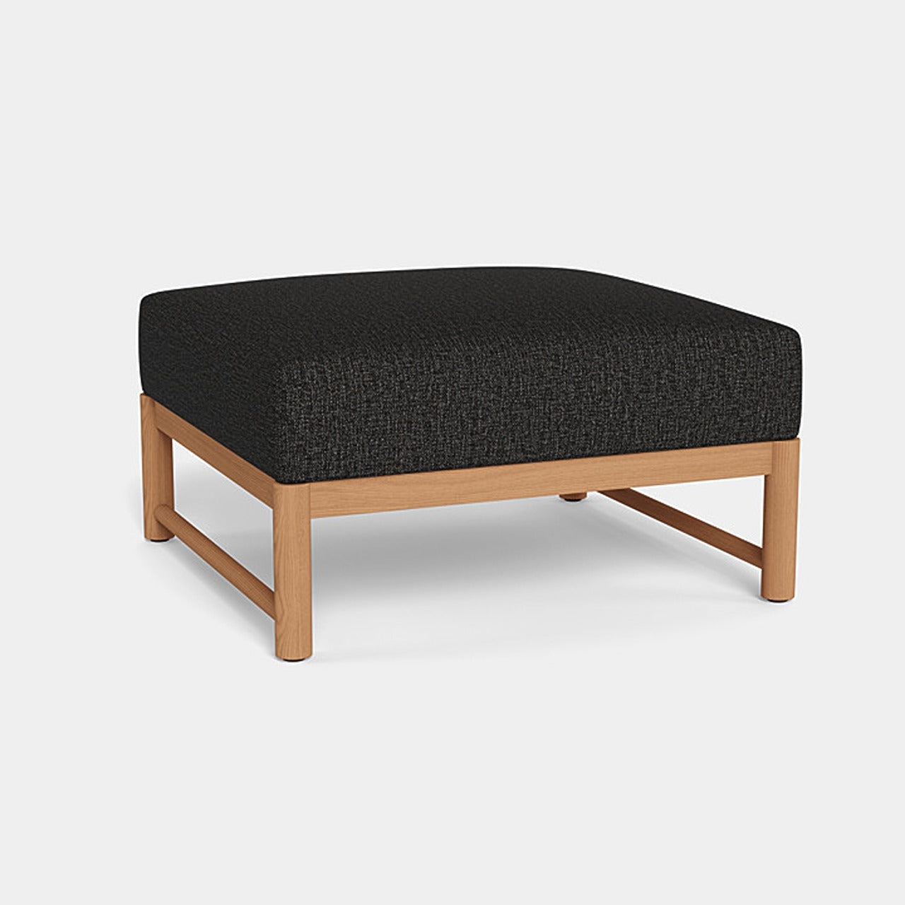 Premium Breeze XL Teak Outdoor Ottoman - Waterproof & Weather-Resistant Patio Furniture for Poolside, Garden, or Deck Relaxation