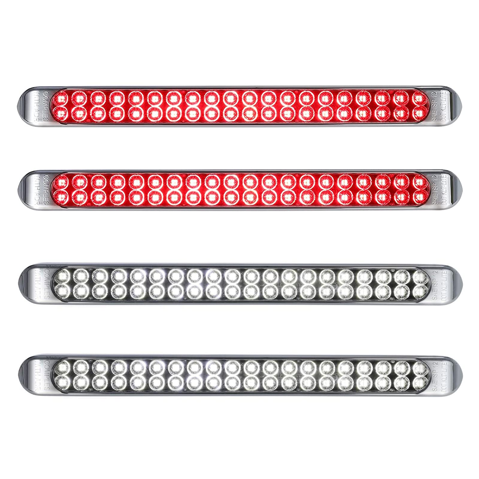 PARTSam 17 Inch LED Trailer Light Bar Kit - 40 LED Dual Row, 2Pcs 17