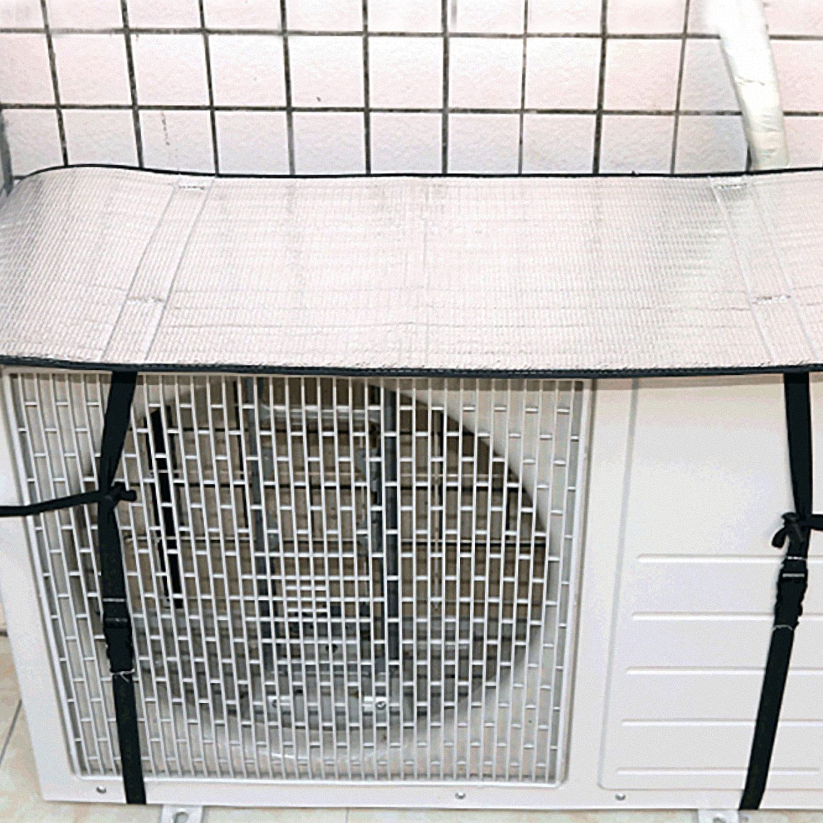 Outdoor Air Conditioner Cover - 135x38cm Silver AC Sun Shade Protector for Year-Round Weather Protection | Perfect for Home, Apartment & RV Use