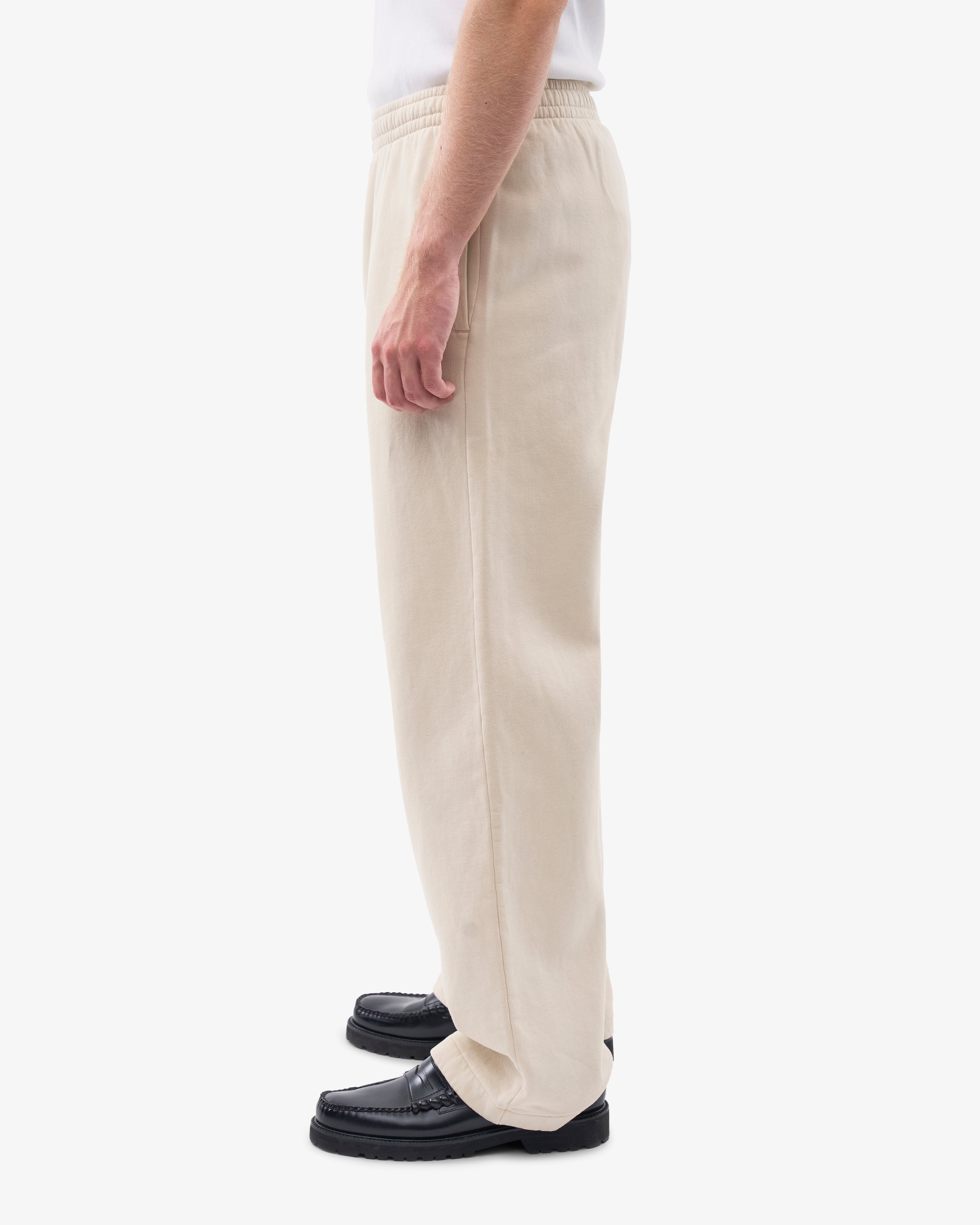 Organic Straight Leg Sweatpants for Women - Soft Ivory White Cotton Joggers | Lounge, Yoga & Casual Wear
