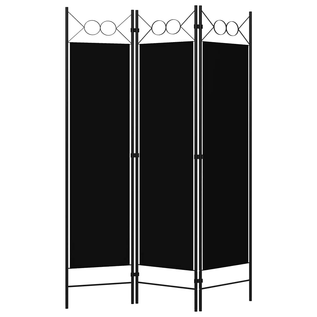 CHARMMA 3-Panel Folding Room Divider - Privacy Screen Partition with Sturdy Metal Frame for Home, Office & Dorm - 47.2