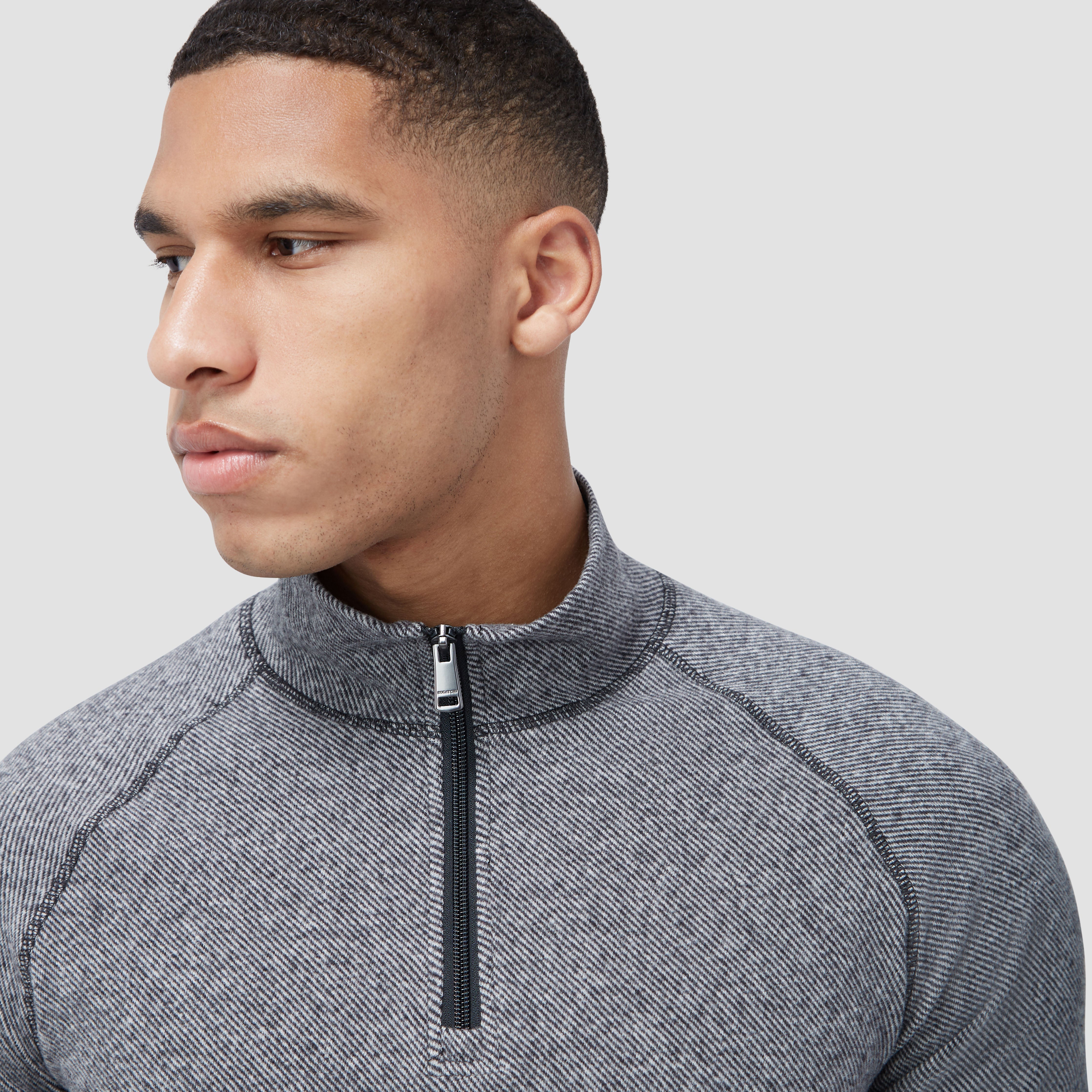 Diagonal Pinstripe Quarter Zip Pullover for Men - Stylish & Comfortable Knit Sweater for Casual Wear, Office & Outdoor Activities