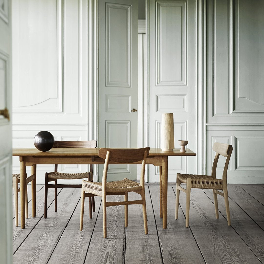 Carl Hansen & Son CH23 Wegner Chair - Mid-Century Modern Dining Chair for Home & Office - Scandinavian Design with Teak Wood & Paper Cord Seat