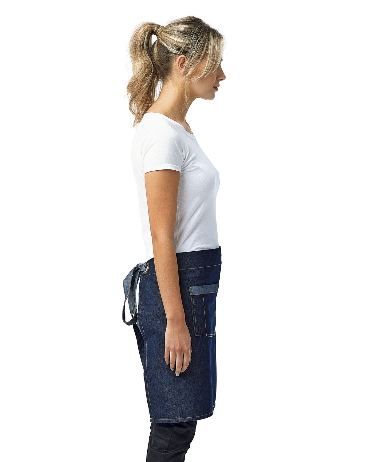 Reprime RP128 Unisex Denim Waist Apron - Artisan Collection with Contrast Design for Cooking, Baking, BBQ & Workshop Use