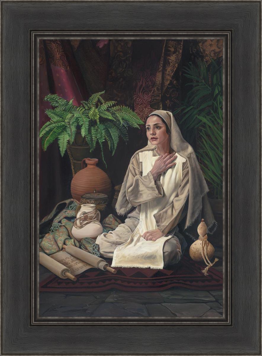 Behold Thy Handmaiden - Elegant Christian Home Decor for Prayer & Meditation | Perfect for Church Altars, Home Worship Spaces & Gift Giving