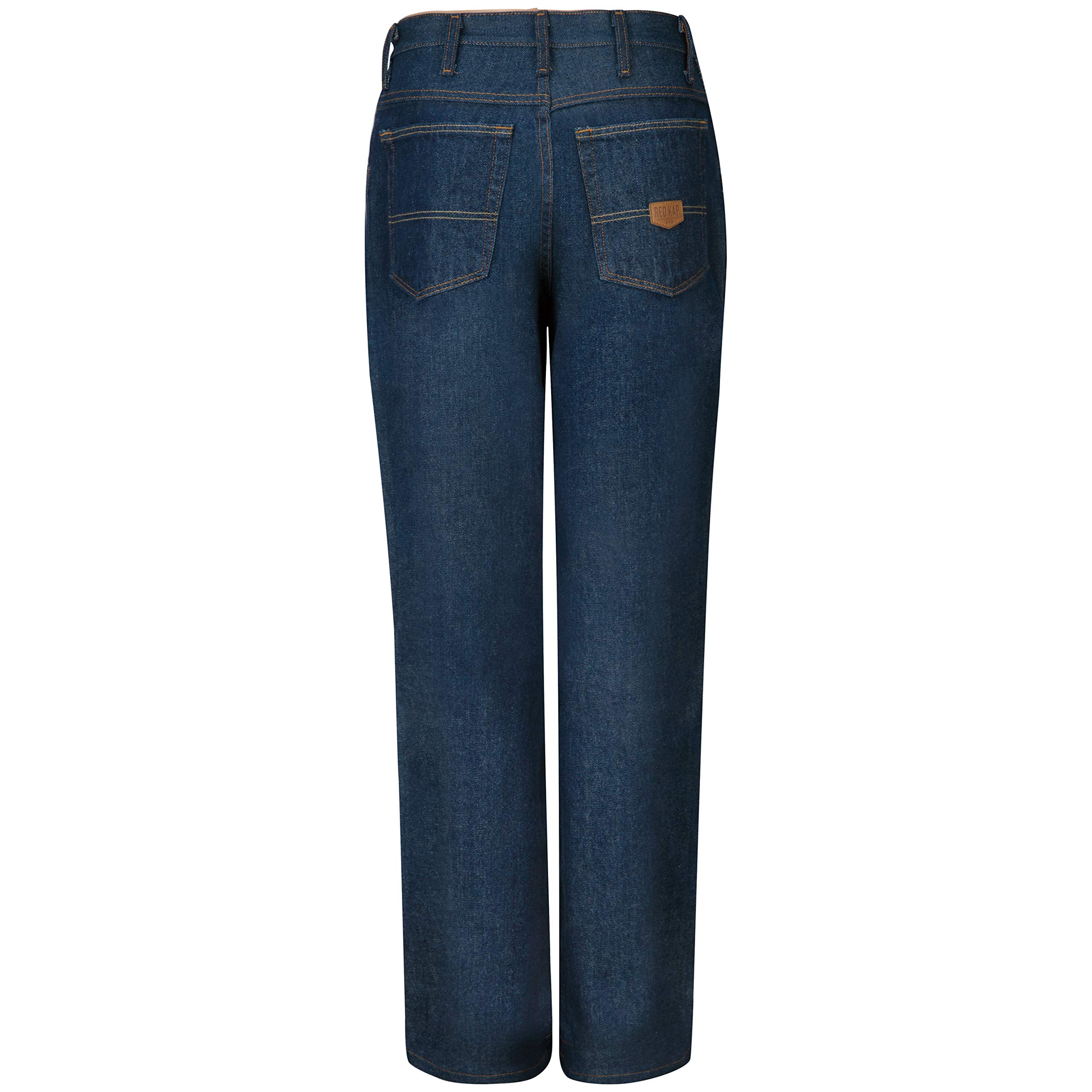 Red Kap Men's Classic Rigid Denim Jeans - Durable Work Pants for Construction, Farming & Outdoor Activities
