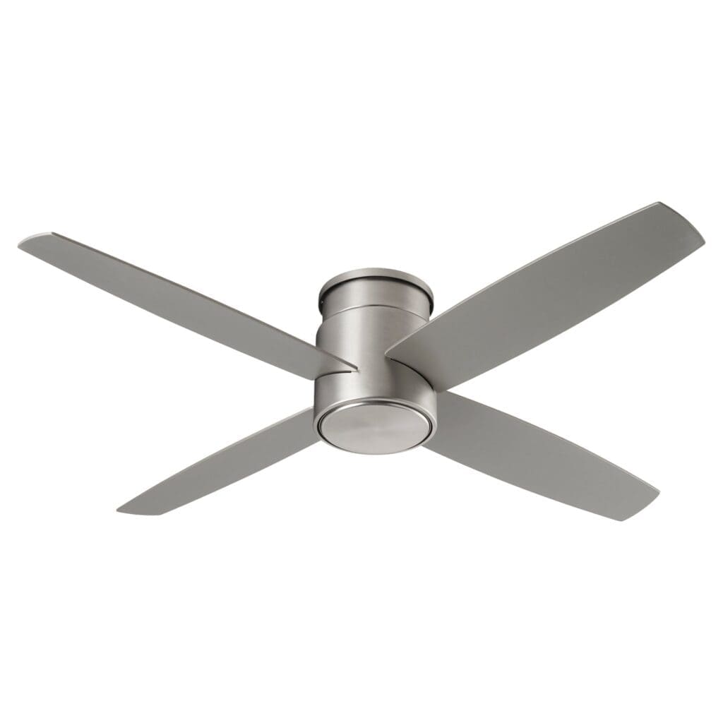 52 Inch Low Profile Ceiling Fan with Remote - Oxygen 3 102 20 OSLO HUGGER in Polished Nickel - Perfect for Bedroom, Living Room & Indoor Spaces