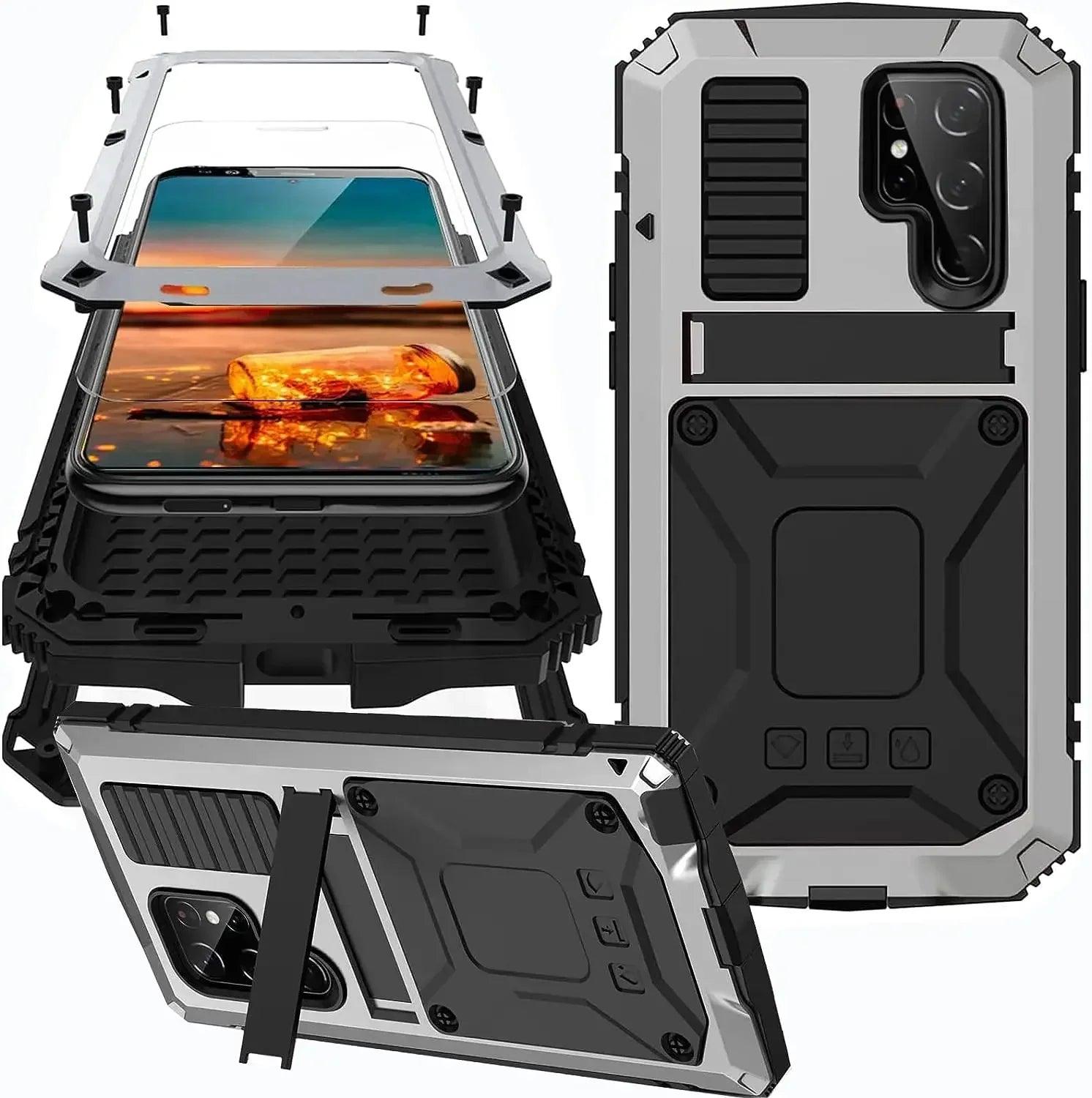 Samsung Galaxy S24 Plus Rugged Military-Grade Metal Case - Shockproof & Durable Protection for Outdoor, Work & Adventure