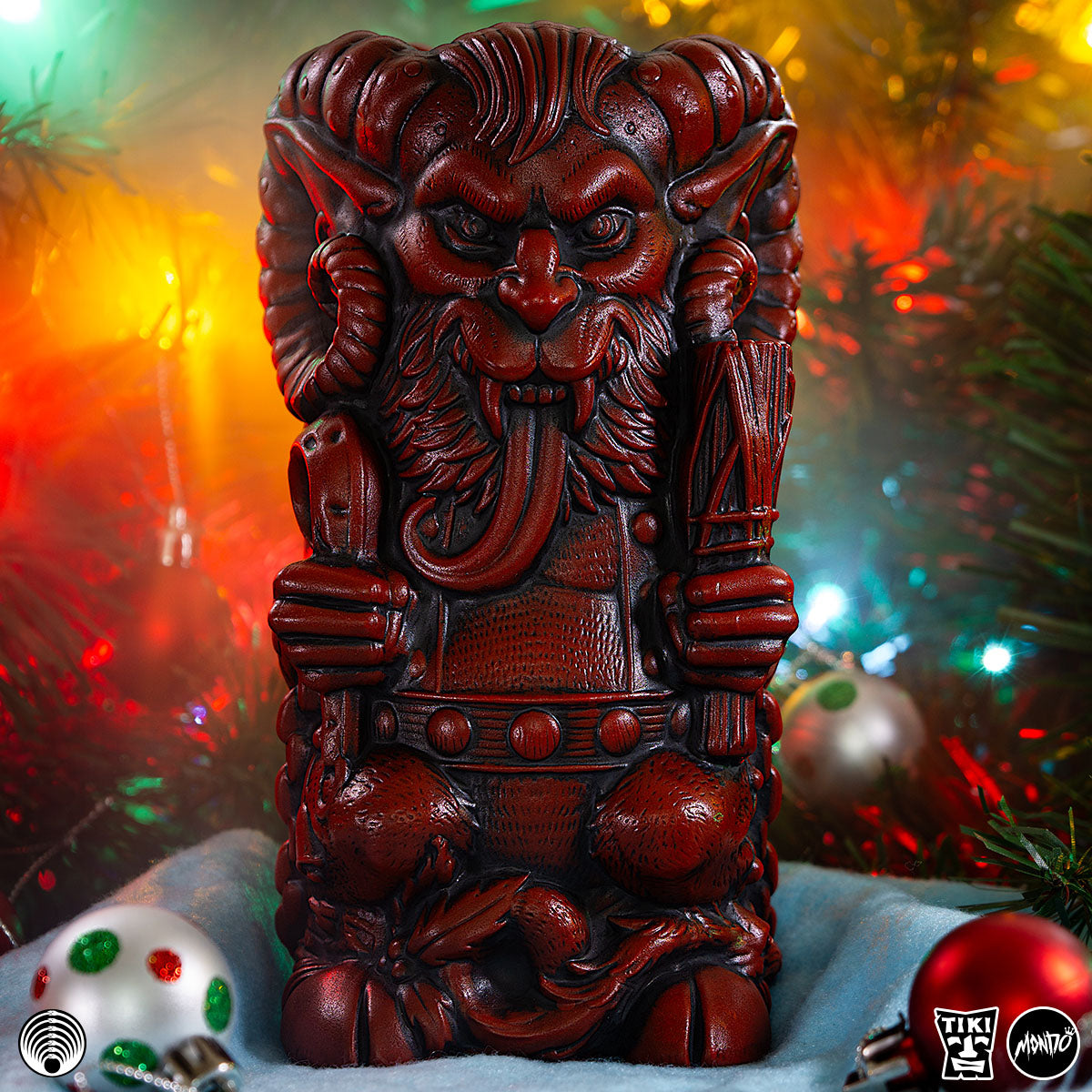 Krampus Designer Series Tiki Mug - Naughty Christmas Horror Collectible Cup for Halloween & Holiday Parties - Perfect for Cocktails, Home Decor & Gift Giving