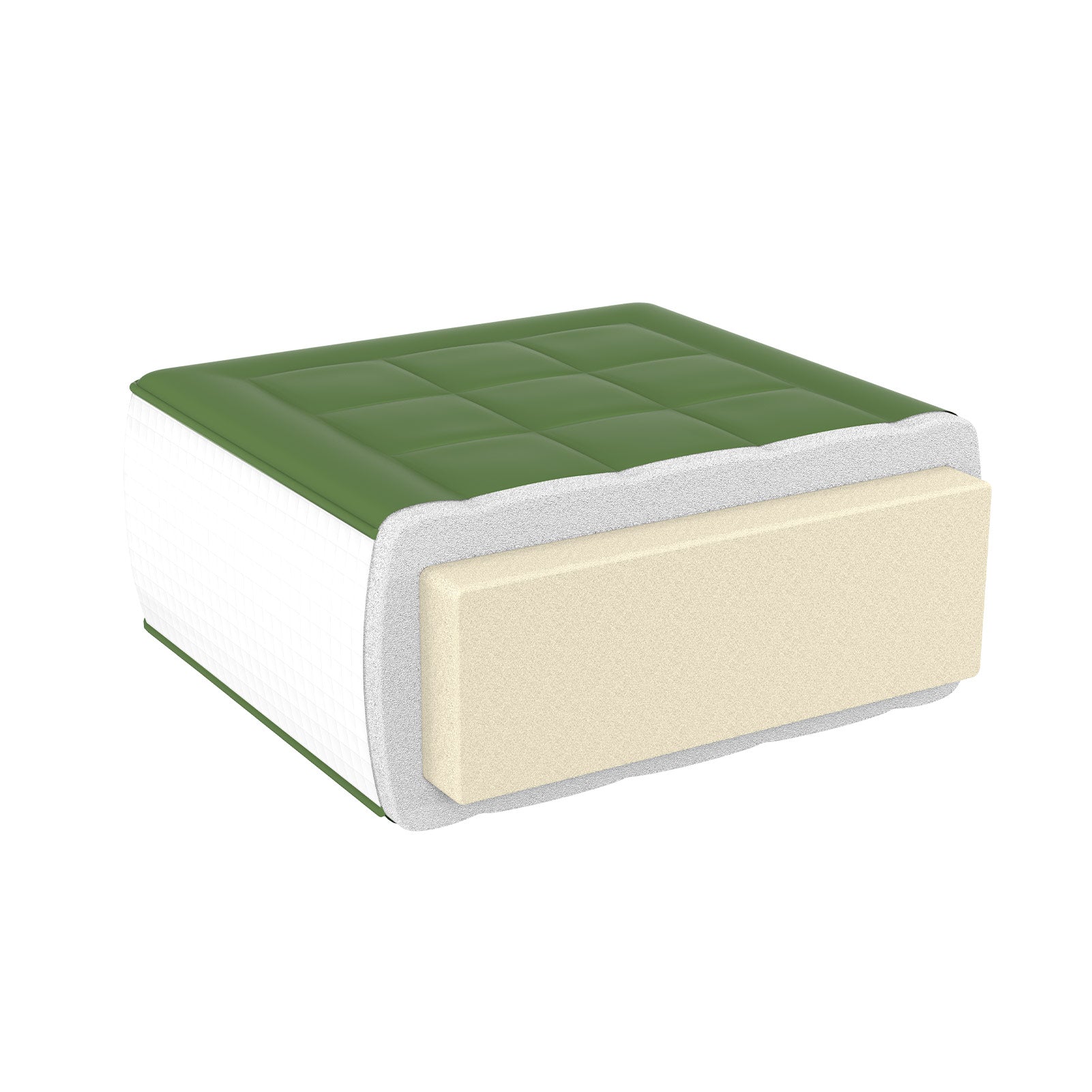 MAXYOYO 6-Inch Extra Thick Floor Futon Mattress - Green - Perfect for Guest Beds, Dorm Rooms & Small Space Living