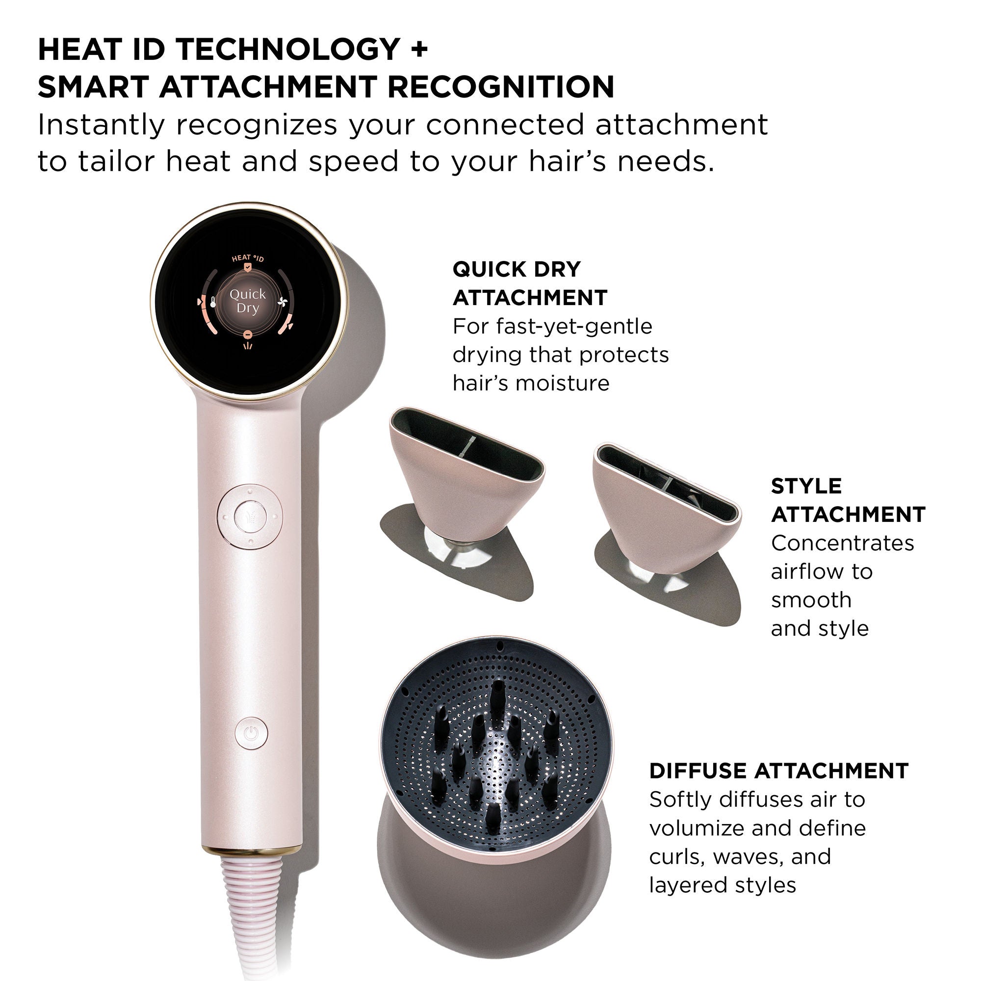 Aire IQ Intelligent Hair Dryer - Fast Drying, Lightweight & Quiet for Salon-Quality Styling at Home - Perfect for Travel, Daily Use & Professional Stylists
