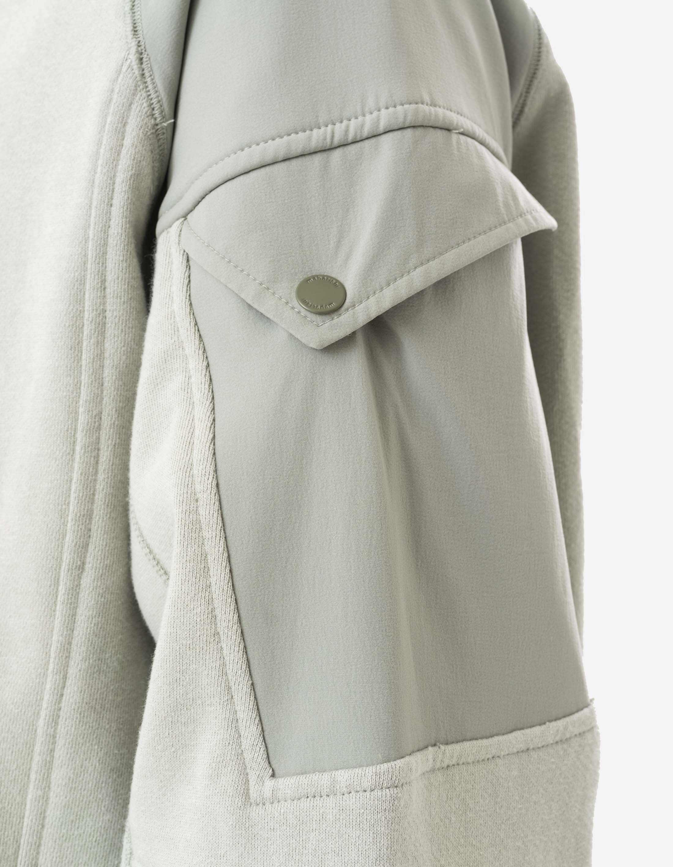 6044 Organic Cotton Articulated Hoody for Men & Women - Eco-Friendly Sage Green Pullover Hoodie for Outdoor Activities & Casual Wear