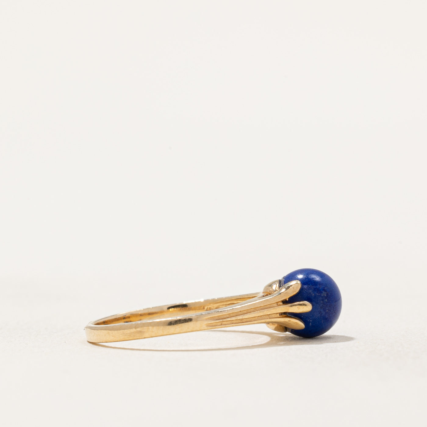 Lapis Lazuli Sphere Ring - 1.60ct Genuine Stone - Size 3.75 - Handmade Sterling Silver Jewelry - Perfect for Meditation, Spiritual Healing & Boho Fashion