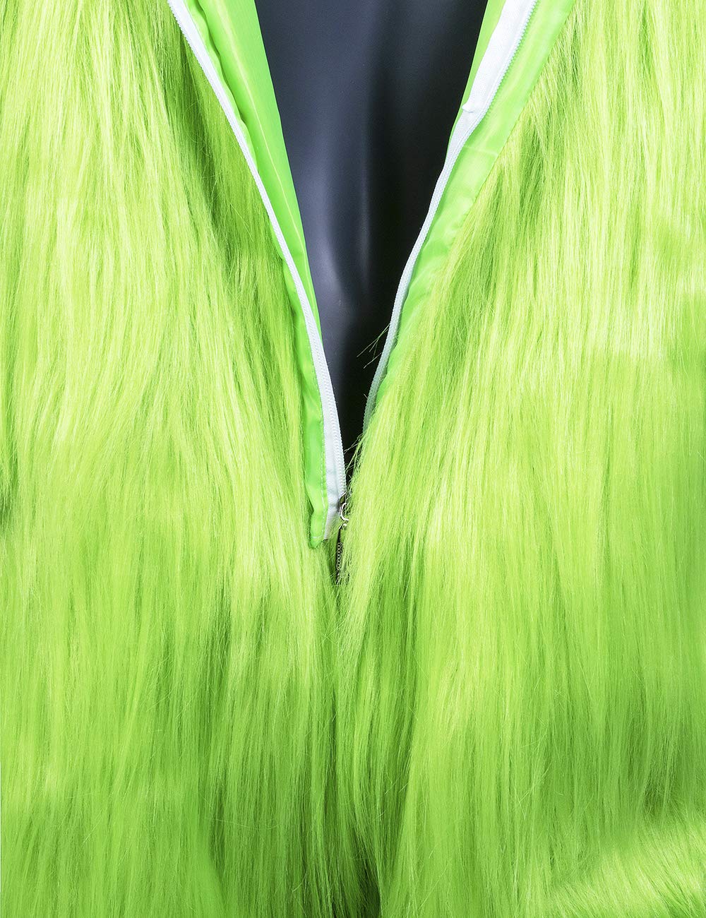 LILLIWEEN Adult Green Monster Furry Costume Jumpsuit - Halloween Cosplay, Christmas Santa Suit, Unisex Party Outfit for Cosplay, Halloween, Christmas & Festive Events