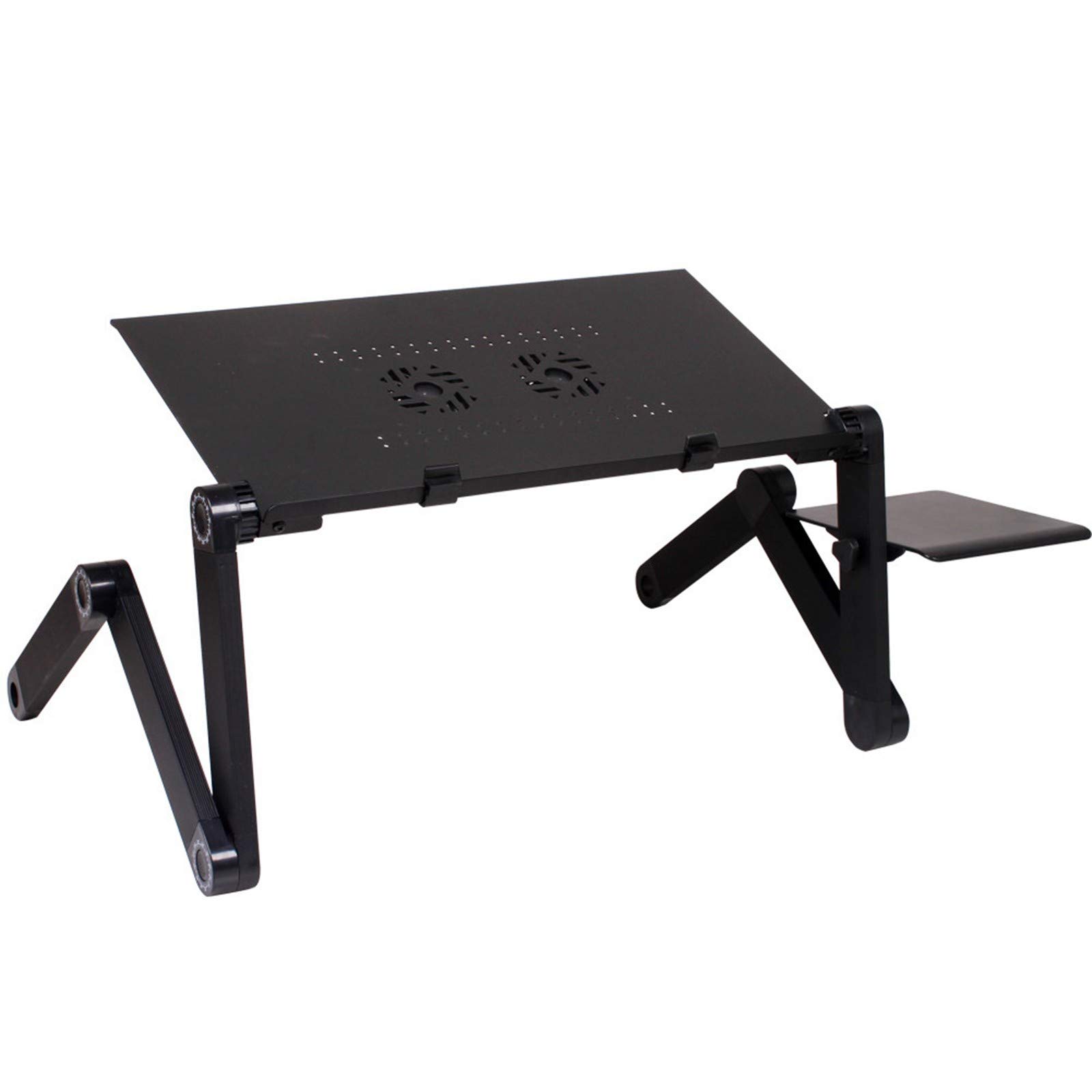 Adjustable Folding Laptop Desk Stand - Portable Computer Table for Office, Bed & Sofa Use - Multifunctional Laptop Tray for Work, Study & Relaxation (Black, One Size) - Perfect for Remote Work, Gaming & Bedroom Workspace