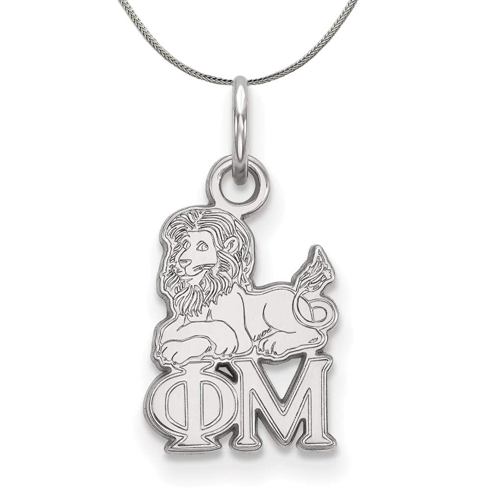 Sterling Silver Phi Mu Pendant Necklace - Perfect for Gifts & Sorority Events