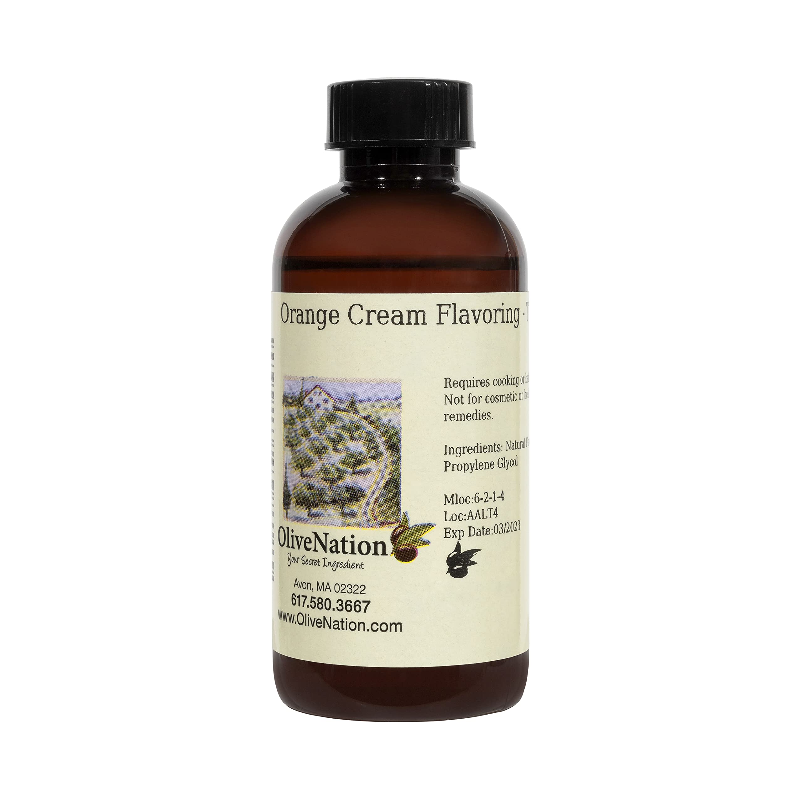 Premium Orange Cream Flavoring by OliveNation - 32 fl oz Bottle for Baking, Ice Cream & Beverages | TTB Approved Food-Grade Flavor Extract
