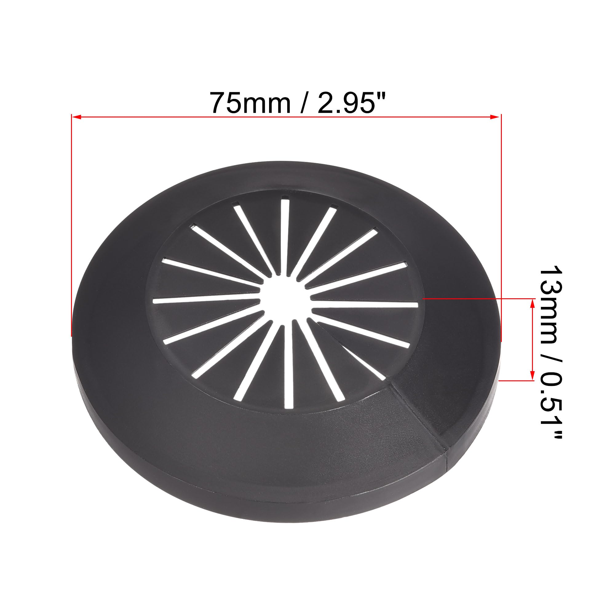 uxcell 15mm-40mm PP Plastic Pipe Cover Decoration - Black Escutcheon for Water Pipe & Drain Line (12pcs) - Bathroom, Kitchen & Home Improvement Use