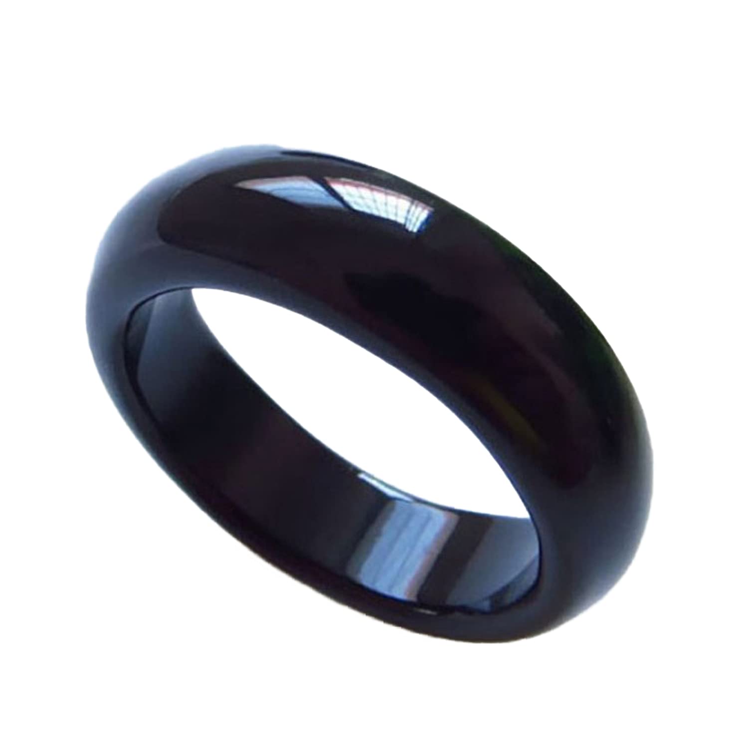 Natural Carnelian Crystal Rings for Women - Smooth Round Donut Band Ring in Size 7-8 | Healing Stone Jewelry for Meditation, Energy Balancing & Spiritual Wellness