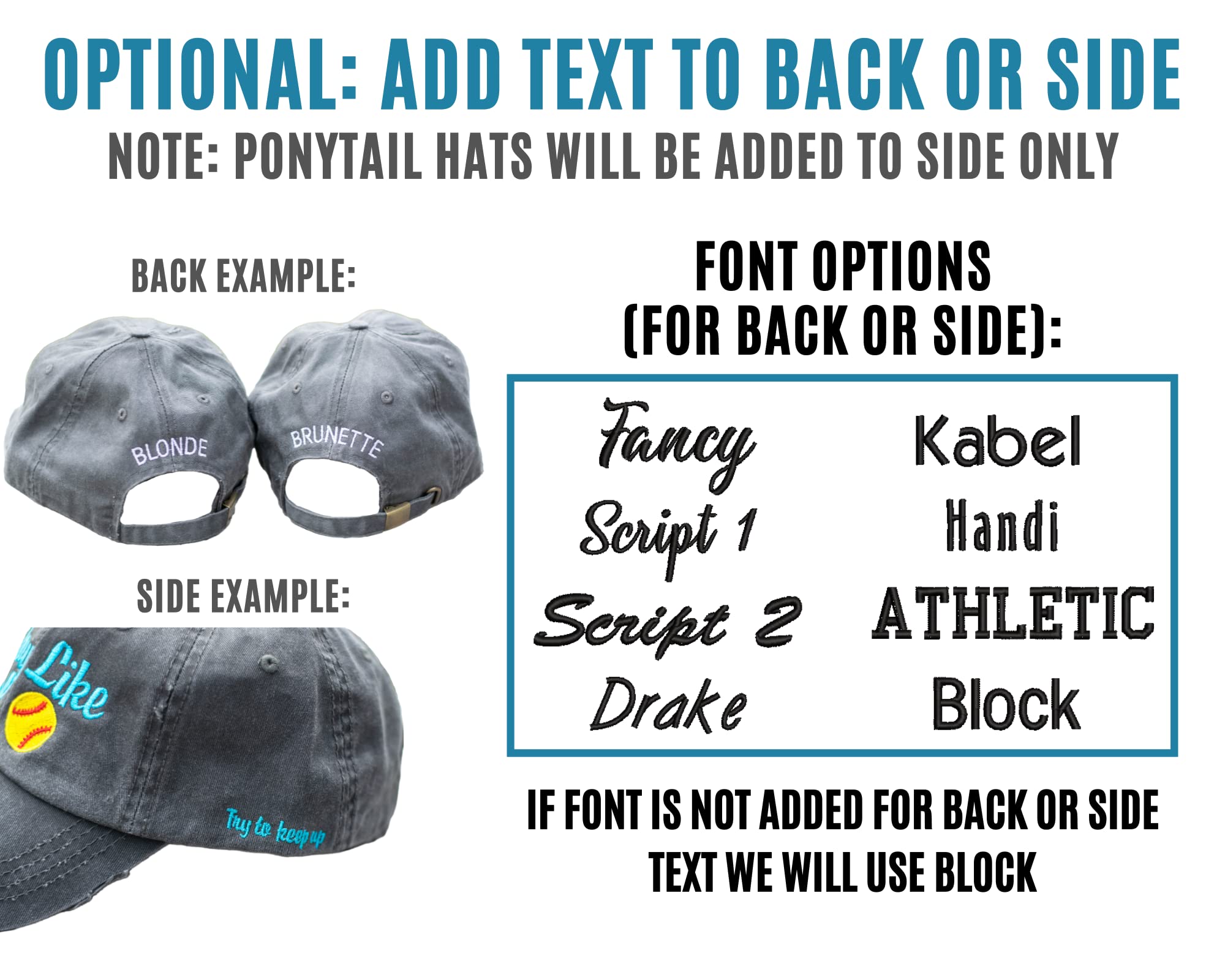 Brain Tumor Awareness Hat - Distressed Baseball Cap & Ponytail Hat for Cancer Patients - Custom Chemo Beanie for Women & Men - Perfect for Hospital Visits, Outdoor Activities & Support Groups