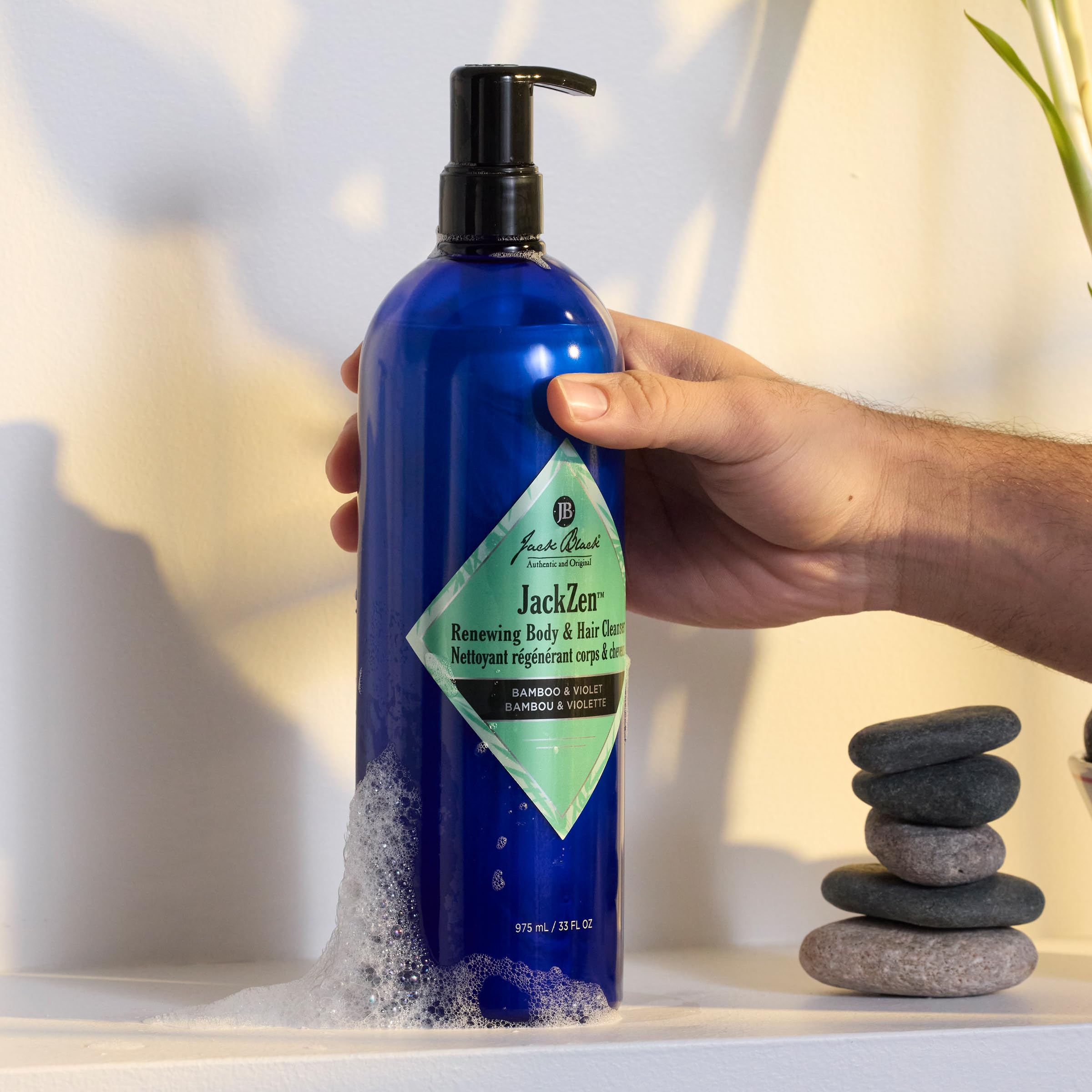 Jack Black Jackzen Renewing Body & Hair Cleanser - Earthy Fragrance Shower Gel for Men & Women | Deep Cleansing Body Wash for Dirt & Sweat | Perfect for Gym, Travel & Daily Shower Routine
