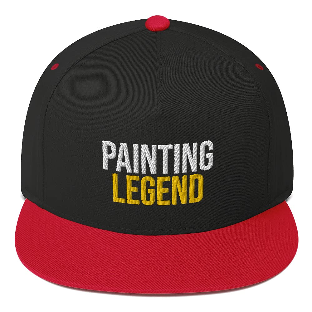 Painting Legend Hat - Embroidered Flat Bill Snapback Cap for Artists & Painters | Perfect for Art Studios, Outdoor Painting & Creative Work