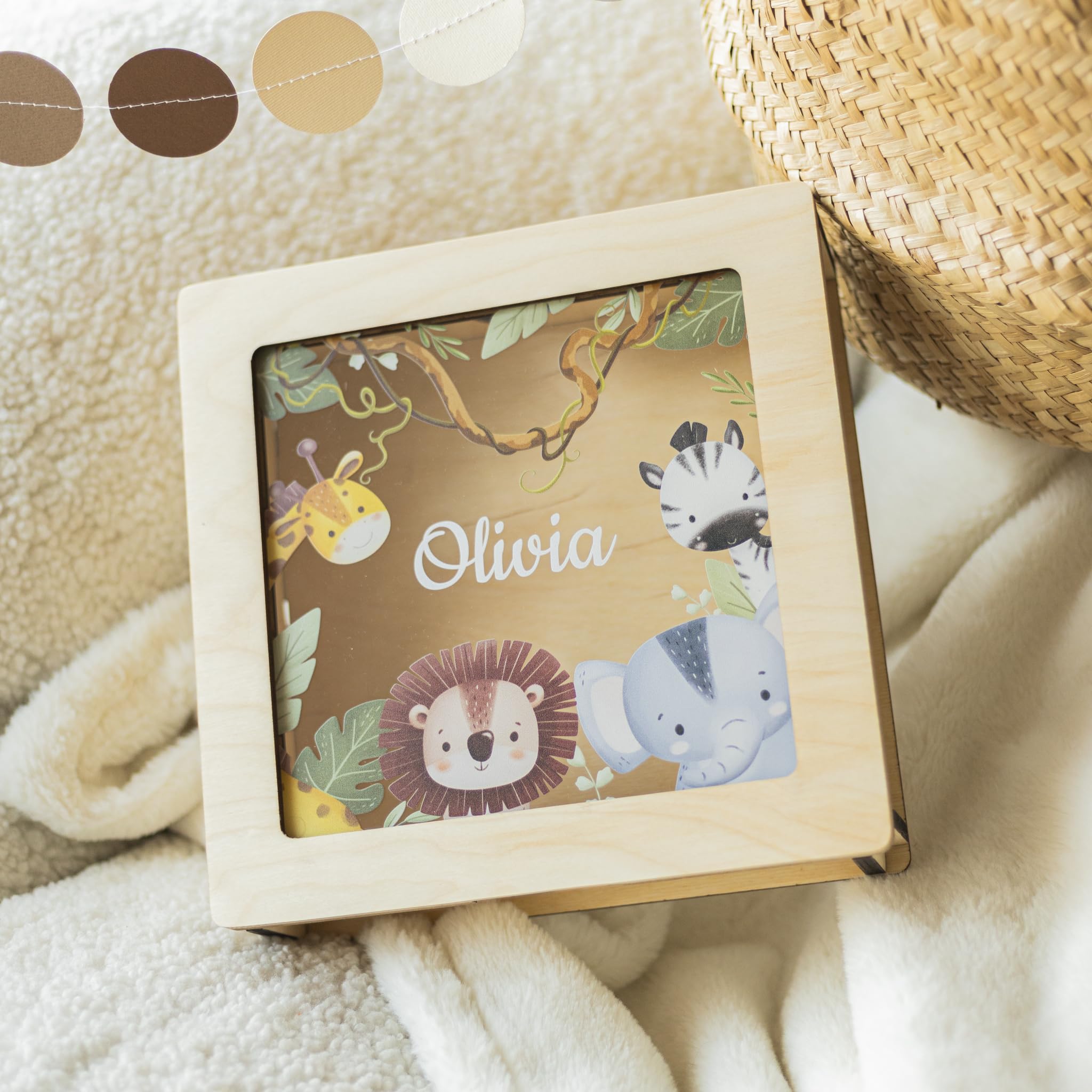 Personalized Wooden Piggy Bank for Kids - Safe & Durable Money Saving Box for Boys & Girls - Ideal First Bank for Real Coins & Cash - Perfect for Birthday Gifts, Allowance Savings & Financial Education