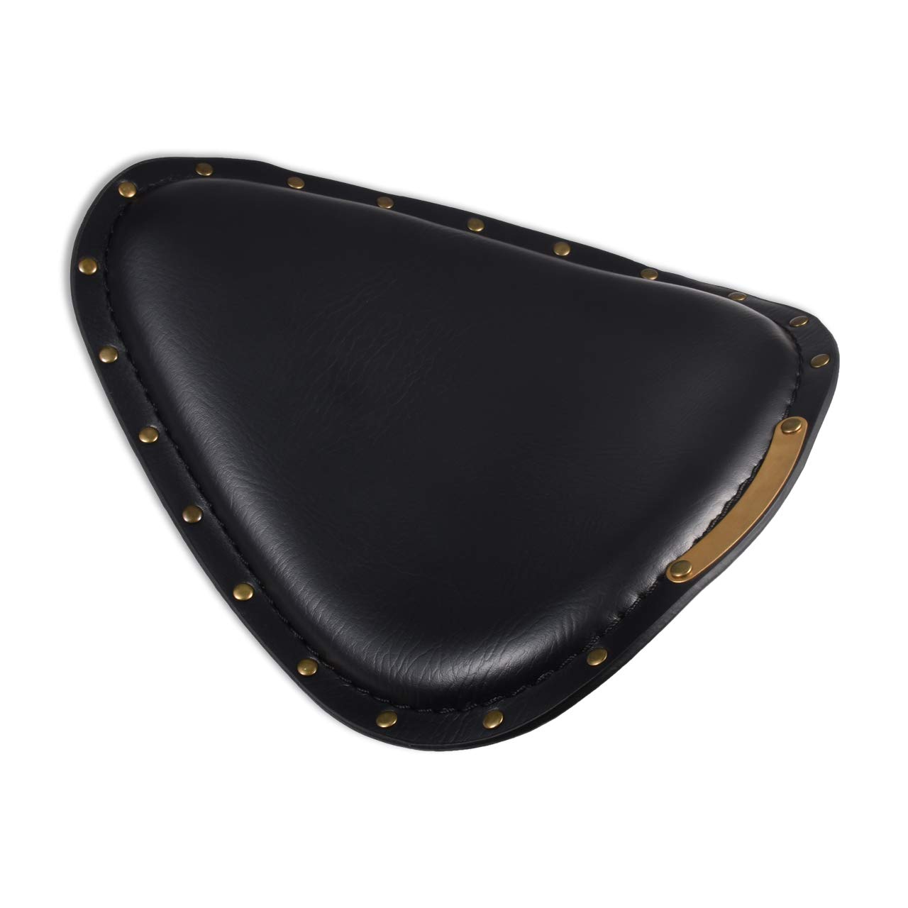 Harley Motorcycle Solo Seat Cushion with Baseplate & Spring - Comfortable Seat Pad & Saddle Bracket for Harley, Honda, Yamaha, Kawasaki (Black) - Perfect for Long Rides & Custom Bike Builds