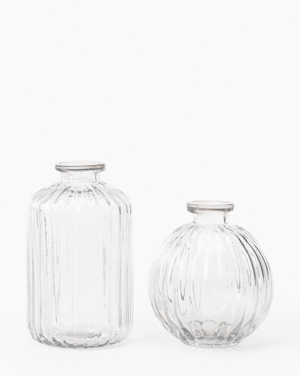Verlice Clear Glass Round Vase - 10