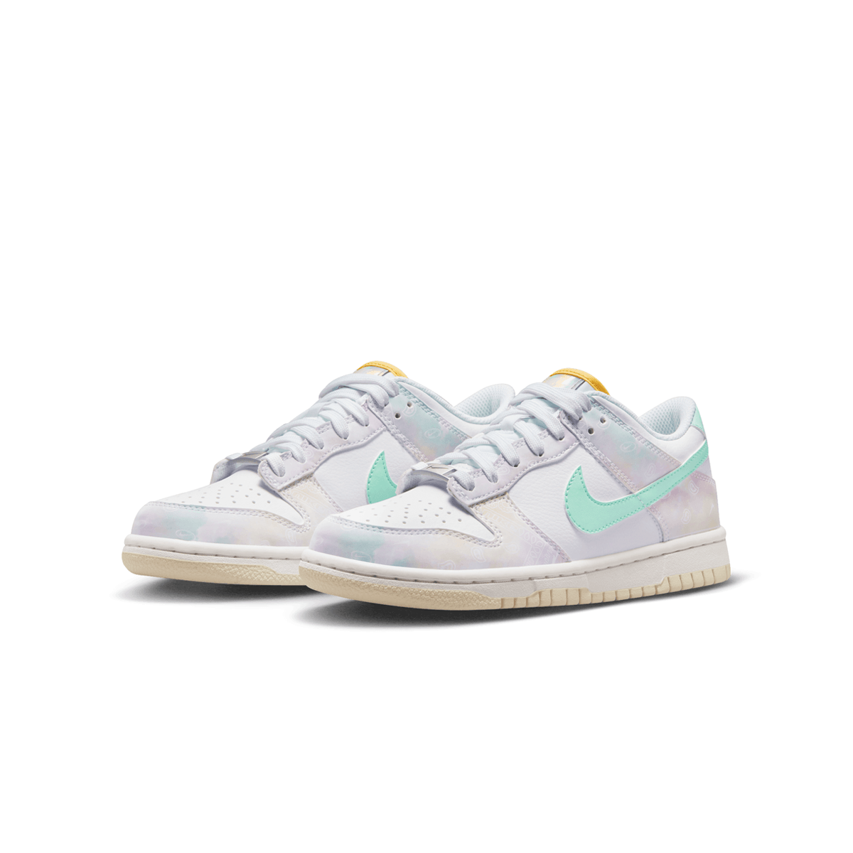 Nike Kids' Dunk Low 'Pastel Paisley' Sneakers - Lightweight Basketball Shoes for Boys & Girls - Perfect for School, Sports & Casual Wear
