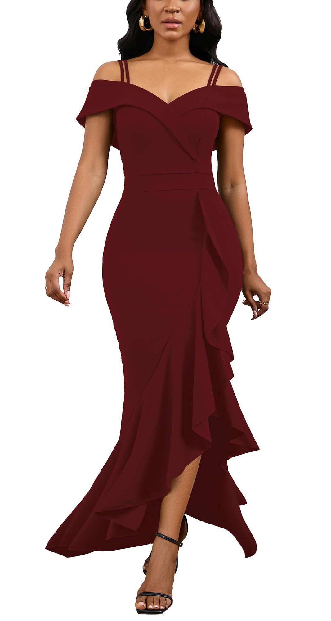 2025 Women's Sexy Bodycon Formal Dress - Sleeveless Split Wedding Guest & Bridesmaid Dress for Evening Parties, Cocktail Events & Special Occasions