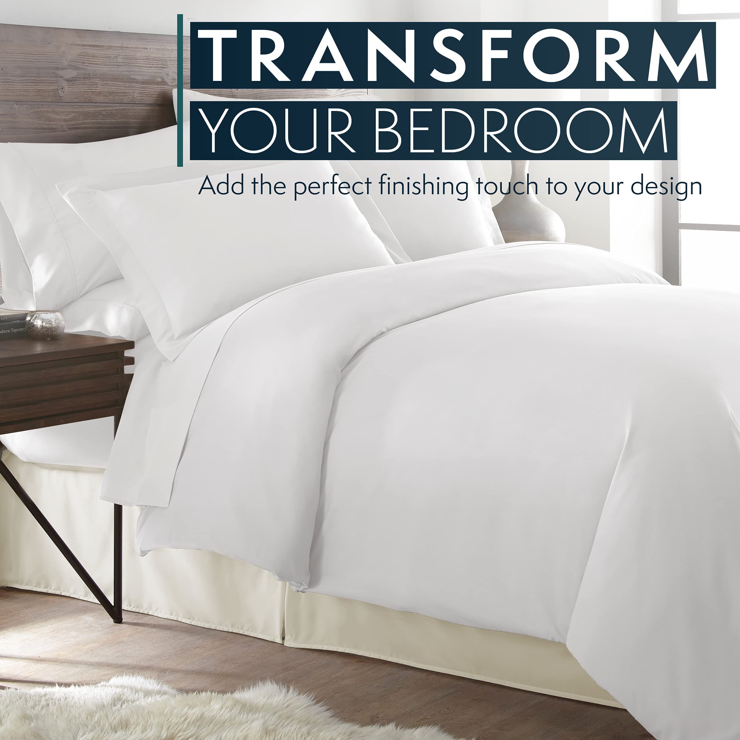 HC Collection Twin Bed Skirt - Soft Microfiber Box Spring Cover with 14